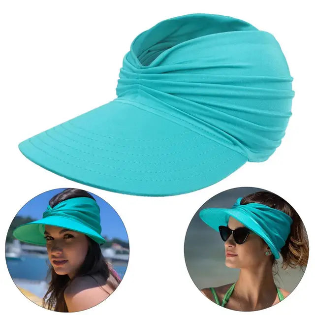 Sunny - Sommerstrandhat med stort visir, foldbar solhat - - Sunny - Sommerstrandhat med stort visir, foldbar solhat- €25 - {{ product_tags }