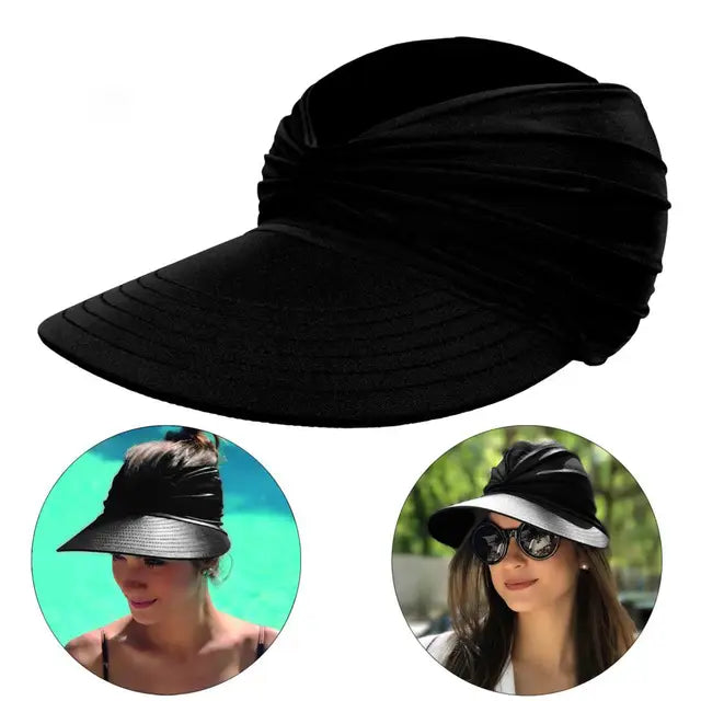 Sunny - Sommerstrandhat med stort visir, foldbar solhat - Sort En størrelse - Sunny - Sommerstrandhat med stort visir, foldbar solhat- €25 - {{ product_tags }