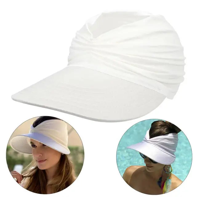 Sunny - Sommerstrandhat med stort visir, foldbar solhat - Hvid En størrelse - Sunny - Sommerstrandhat med stort visir, foldbar solhat- €25 - {{ product_tags }