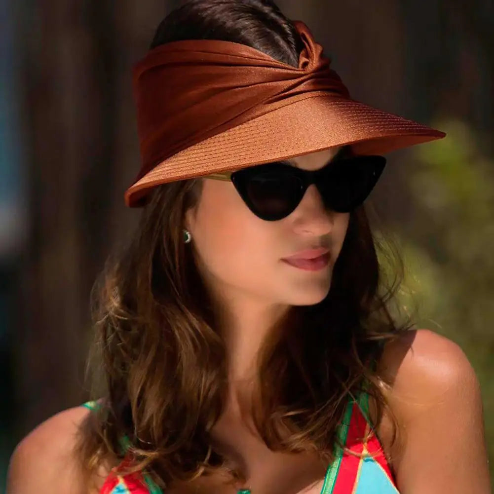 Sunny - Sommerstrandhat med stort visir, foldbar solhat - Kaffe En størrelse - Sunny - Sommerstrandhat med stort visir, foldbar solhat- €25 - {{ product_tags }