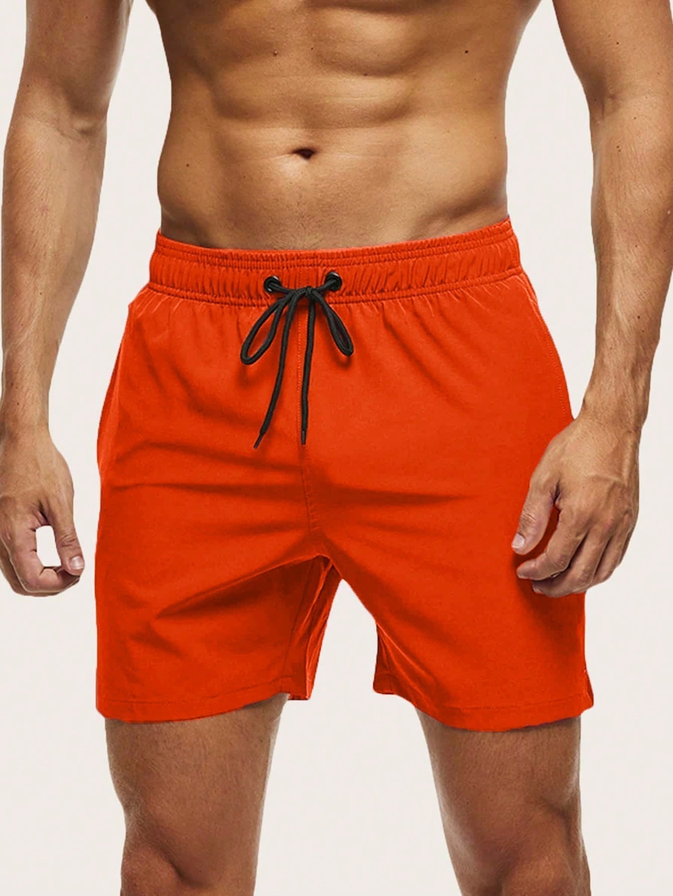 Badeshorts til Mænd - Hurtig Tørring, God Komfort - Orange - Herre Shorts - {{ product_tags }