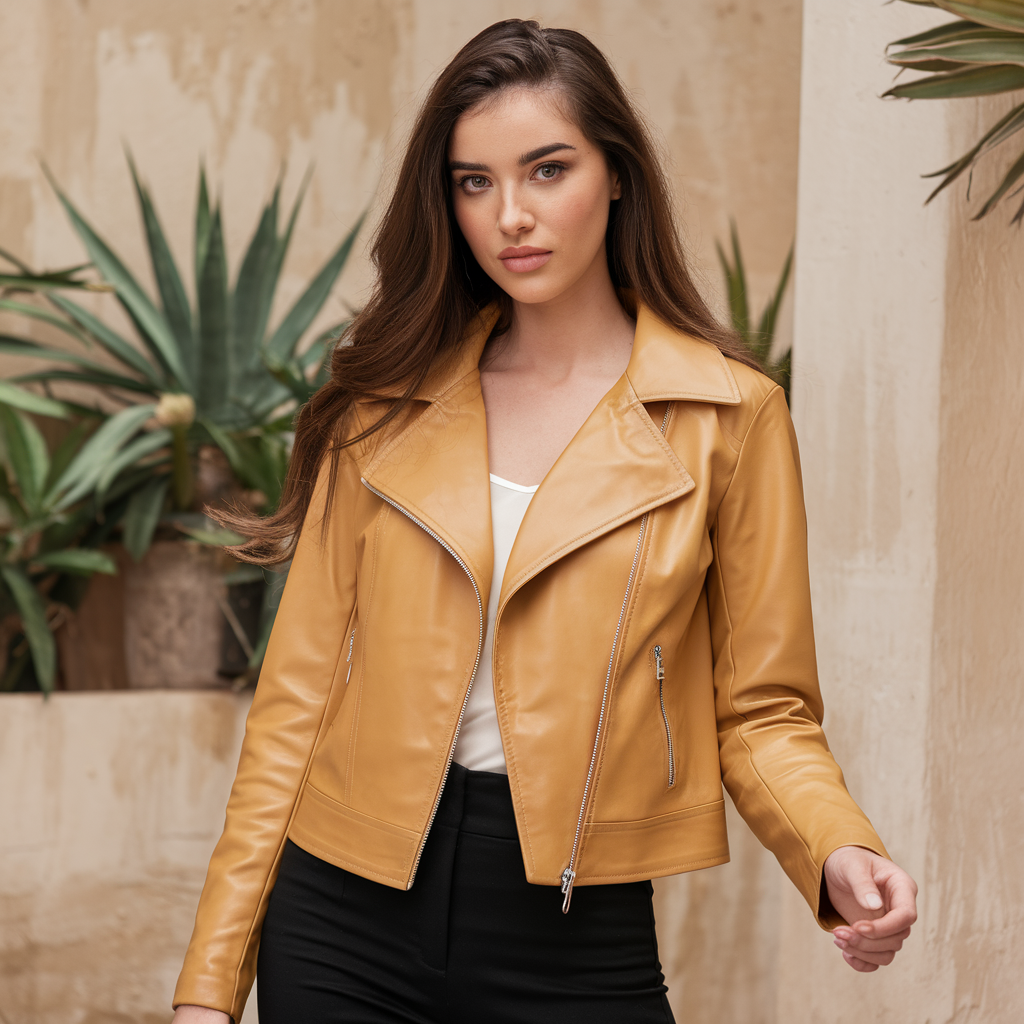 Emma | Kort skinnjakke - - women's fashion - {{ product_tags }