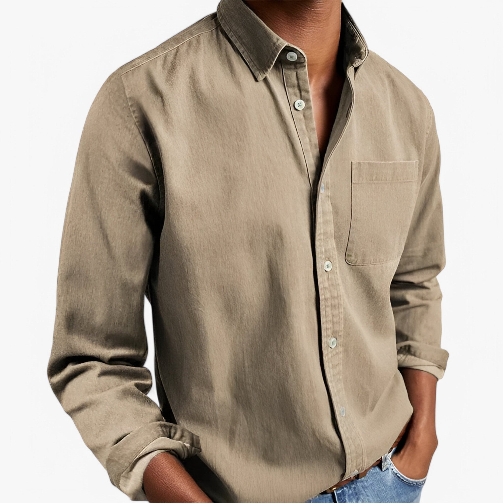 Rafael | Cargo skjorte - Elegant og holdbar - Kaki - men's fashion - {{ product_tags }
