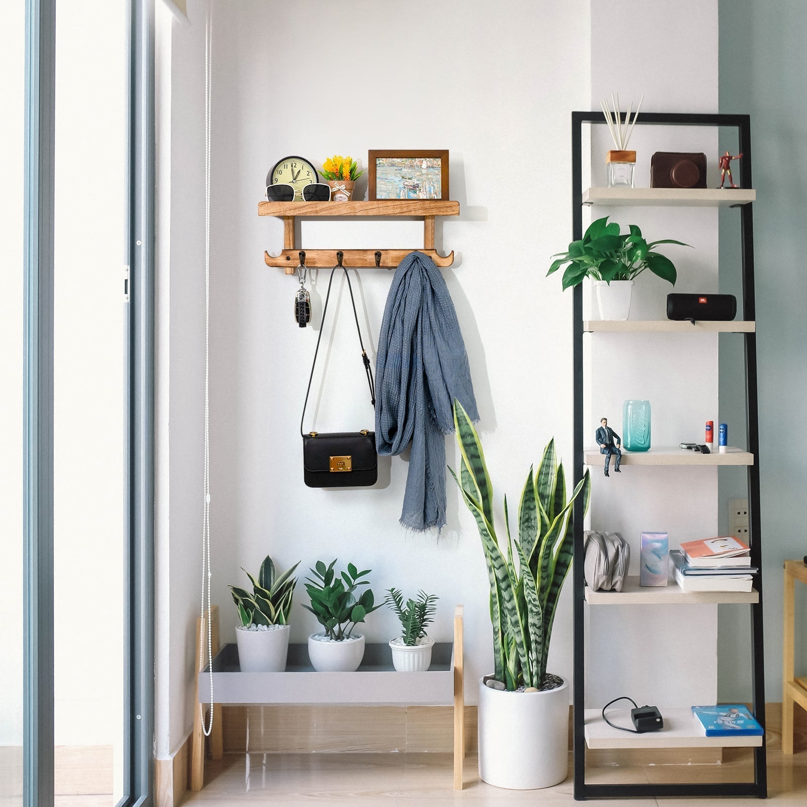 Benny | Væghængt klædestativ med hylde - - house & garden - {{ product_tags }