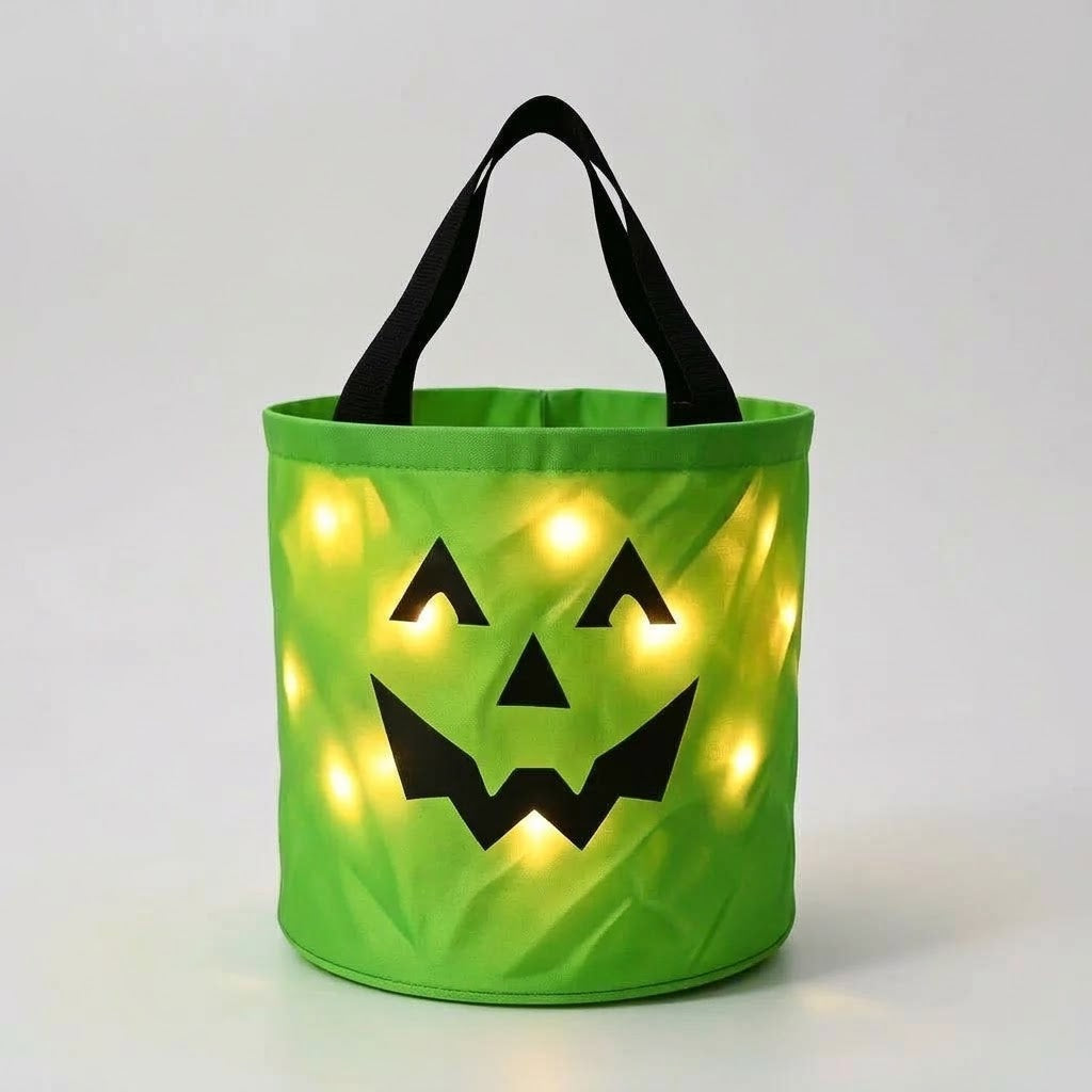 LED Græskar Slikkurv med Håndtag til Halloween