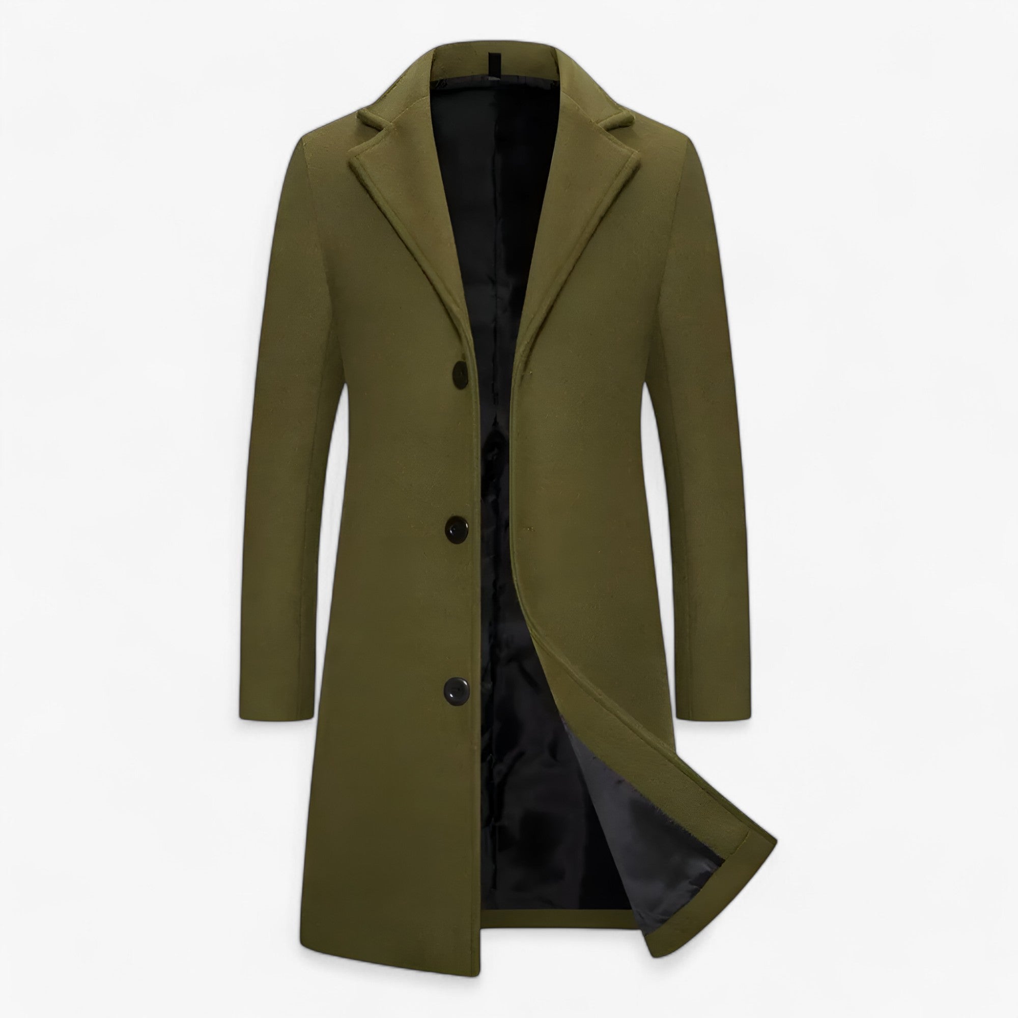Kirk | Lang bomuldsjakke - Elegant og velegnet til business-casual herrer - Grøn - men's fashion - {{ product_tags }