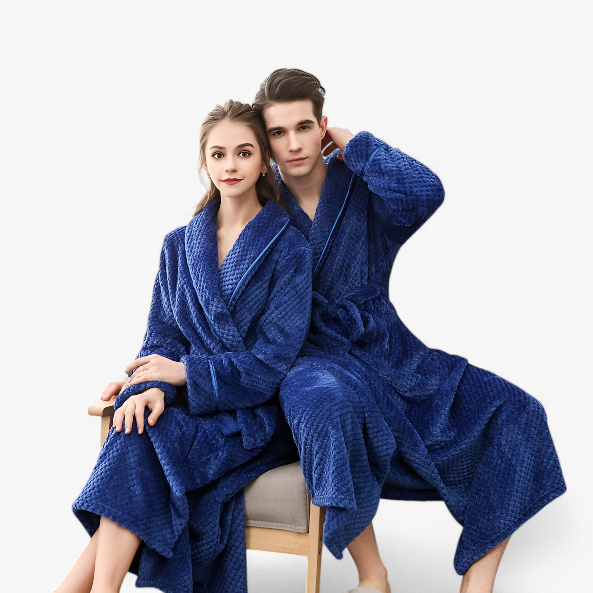 Sofia | Blød Fleece Badekåbe - Safir - women's fashion - {{ product_tags }