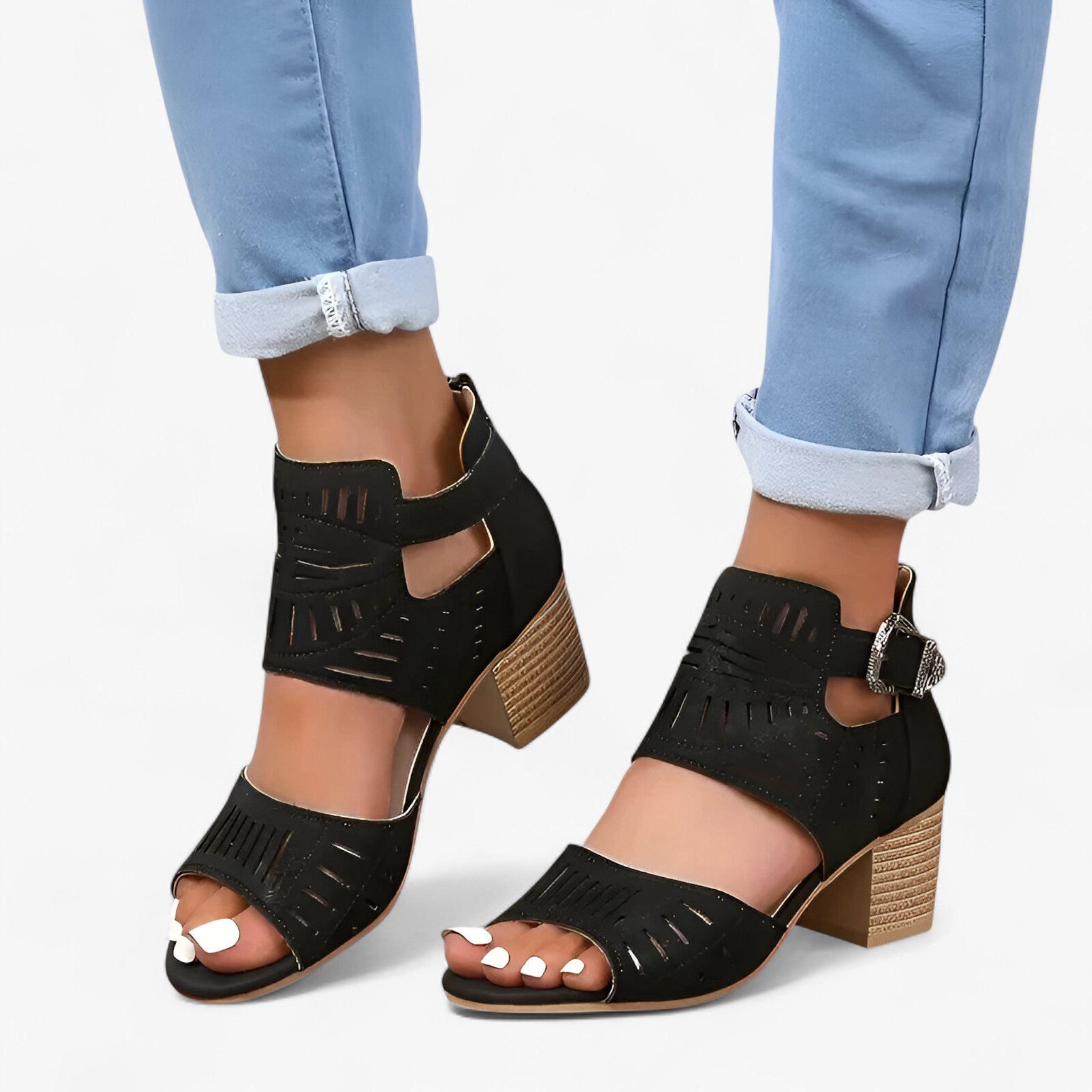 Sloane | Sandle i Velour - Elegant og Komfortabel Udseende - - women's fashion - {{ product_tags }