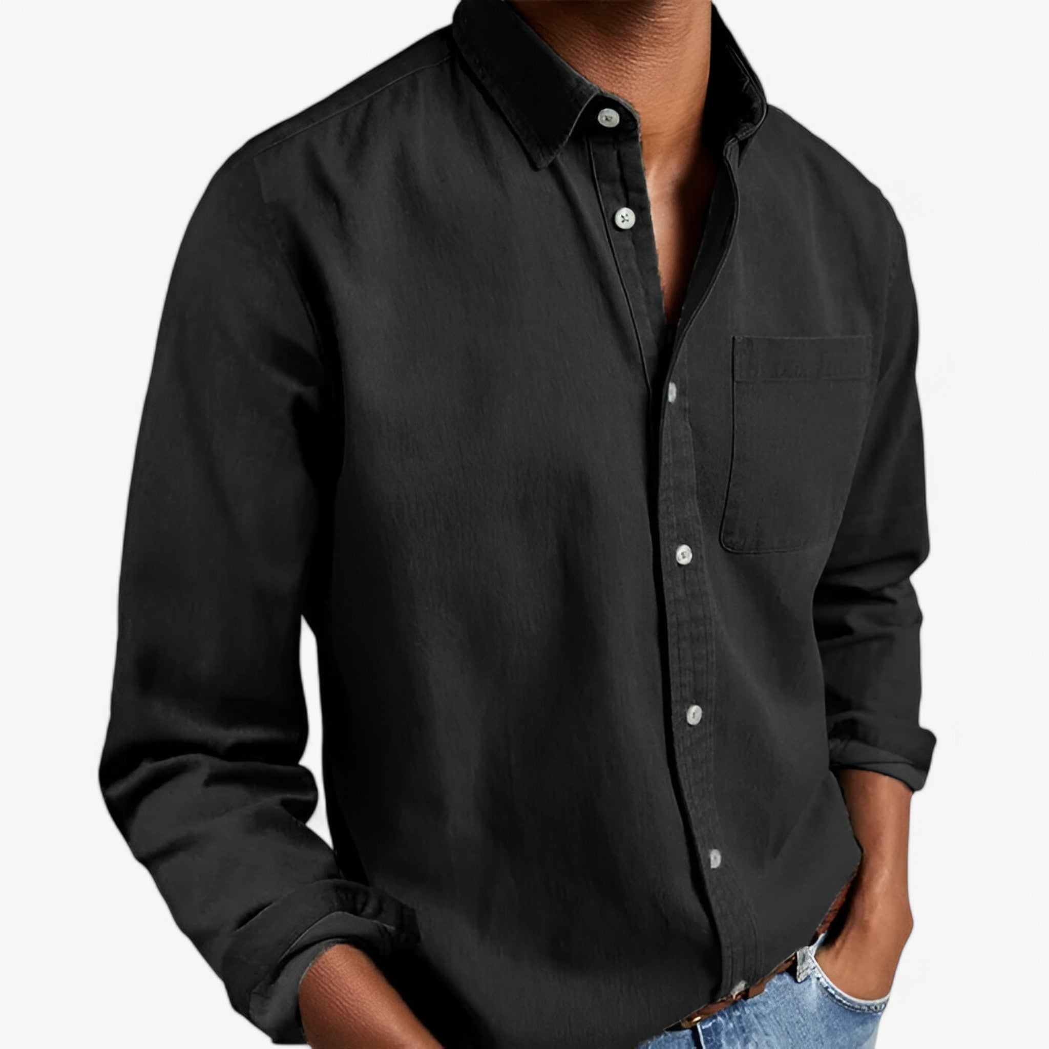 Rafael | Cargo skjorte - Elegant og holdbar - Sort - men's fashion - {{ product_tags }