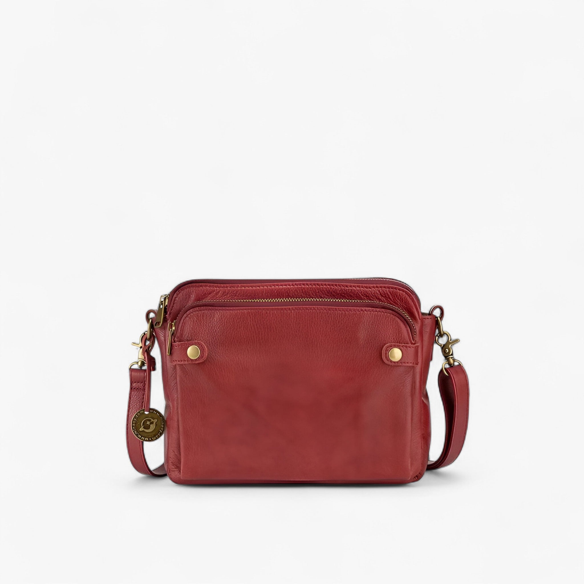 AgentBag™ - Crossbody-skuldertasker i læder - Rød - bags - {{ product_tags }