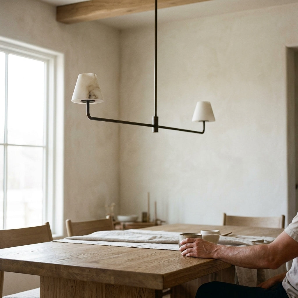Alba Pendellampe i Alabast og Bronze - - Pendelleuchte - {{ product_tags }