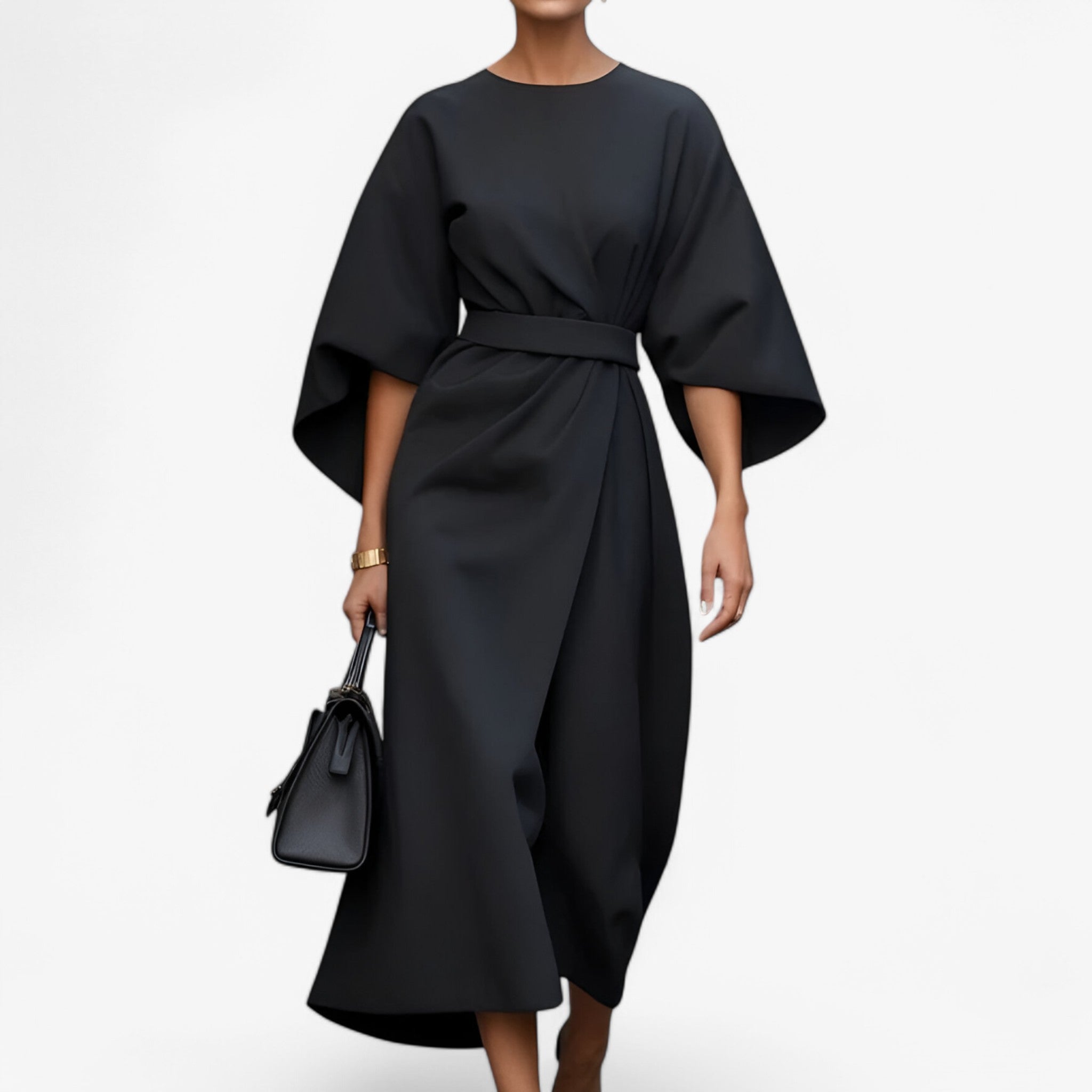 Nova | Asymmetrisk kjole - moderne og yndefuld - Sort - women's fashion - {{ product_tags }