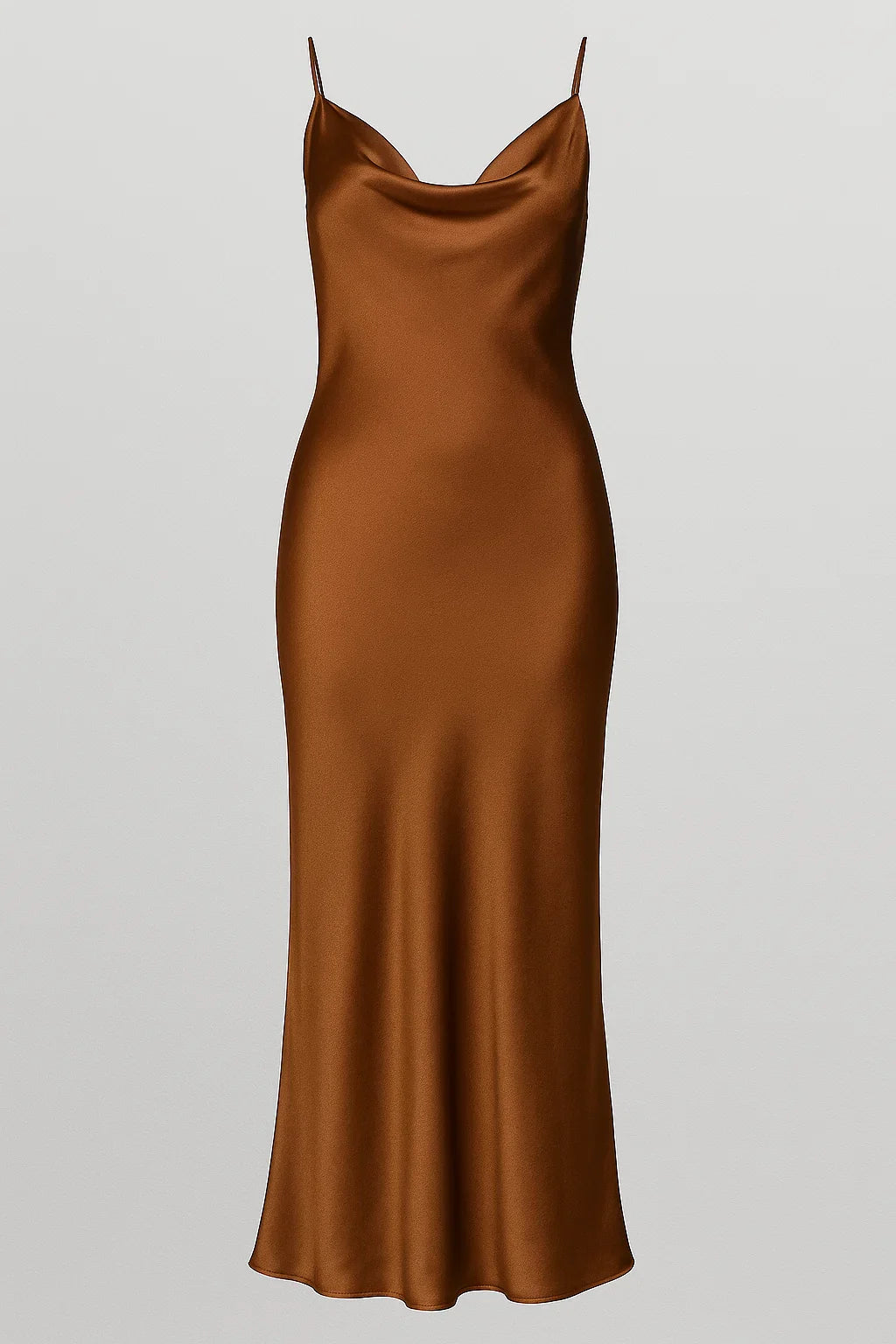 Dianne | Lange silke kjole - Brun - Dianne | Lange silke kjole - €25 - {{ product_tags }