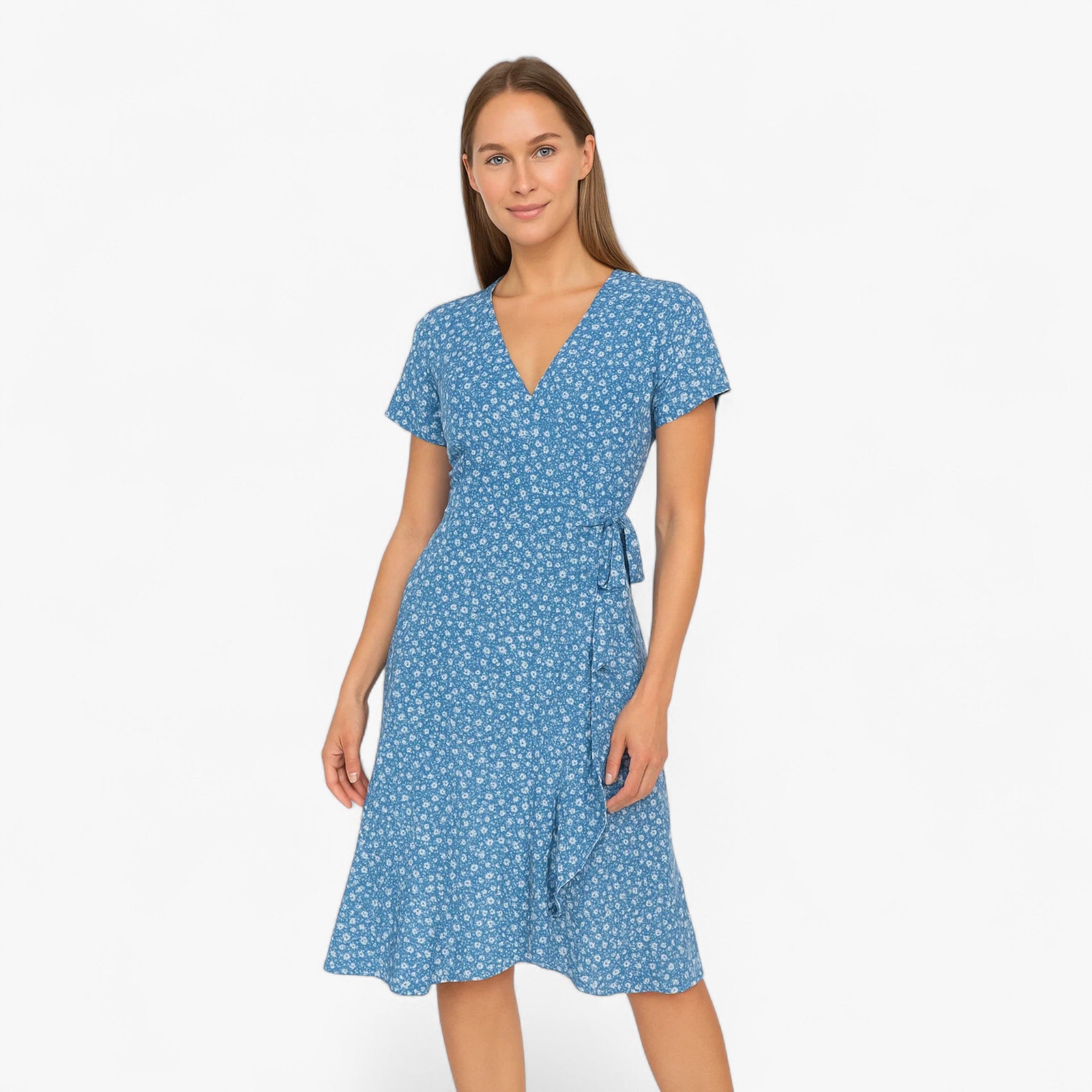 Maria | Svøbekjole med blomsterprint - - women's fashion - {{ product_tags }