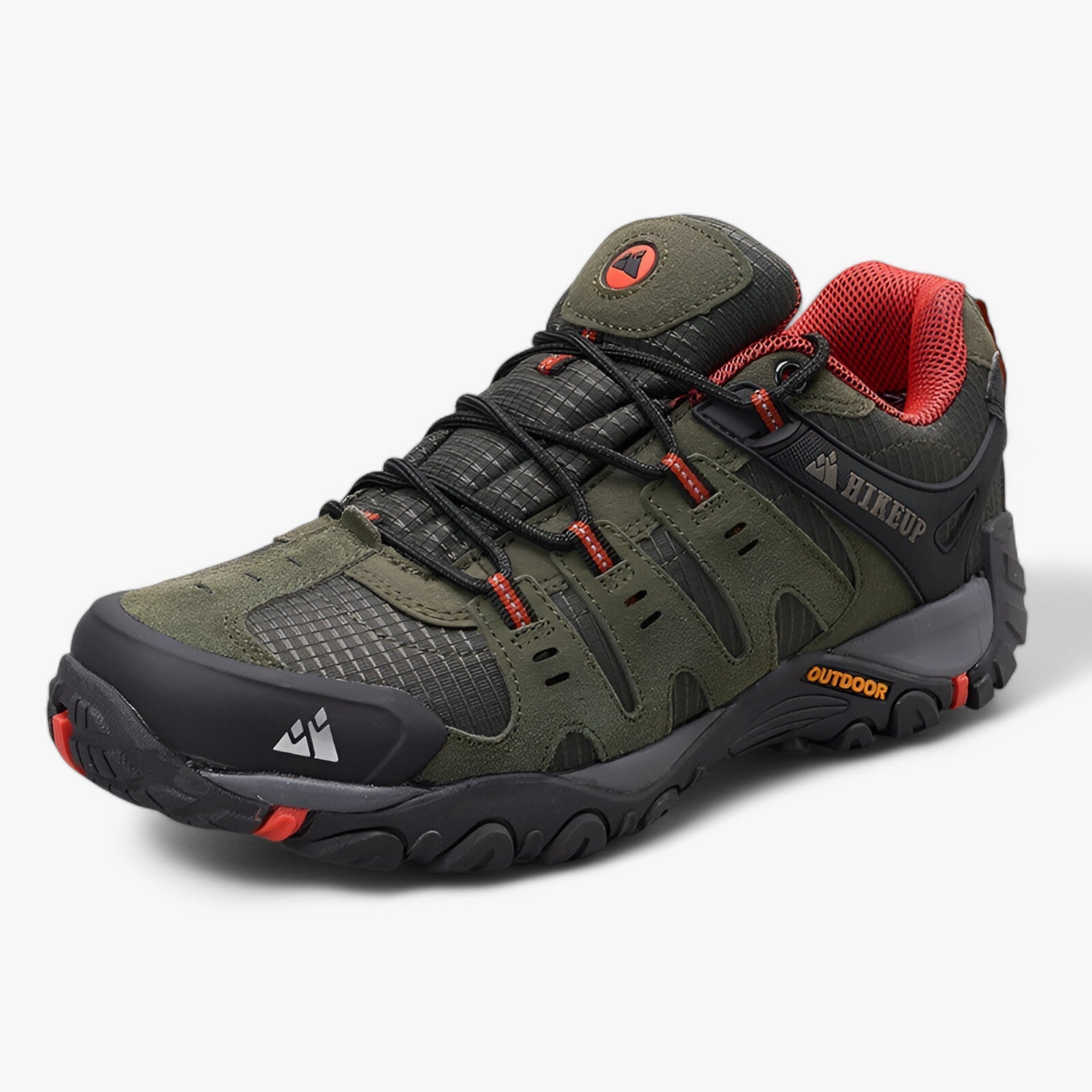Herre-vandrestøvler i ruskind og læder – komfortable sneakers til vandreture - Grøn - men's fashion - {{ product_tags }