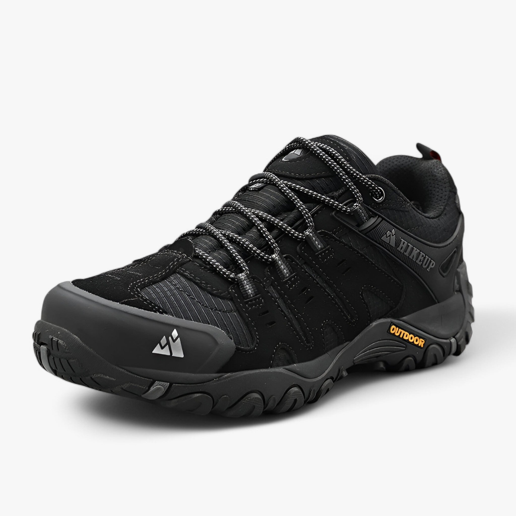 Herre-vandrestøvler i ruskind og læder – komfortable sneakers til vandreture - Sort - men's fashion - {{ product_tags }