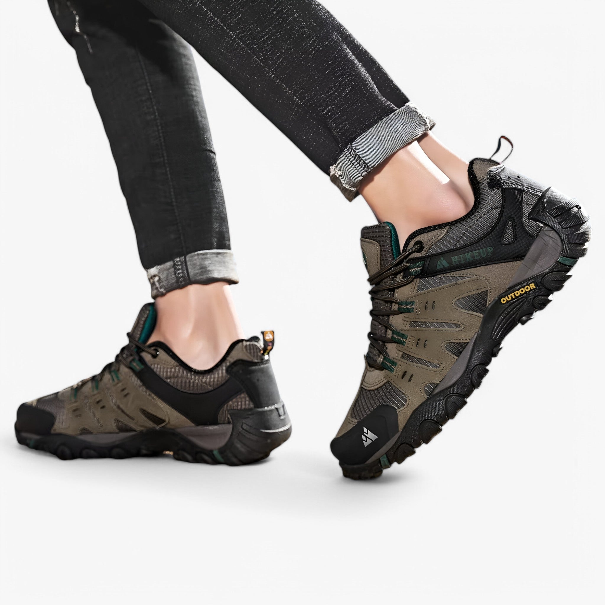 Herre-vandrestøvler i ruskind og læder – komfortable sneakers til vandreture - - men's fashion - {{ product_tags }