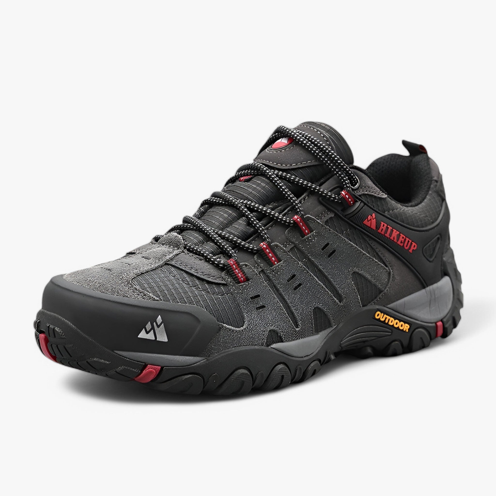 Herre-vandrestøvler i ruskind og læder – komfortable sneakers til vandreture - Grå - men's fashion - {{ product_tags }