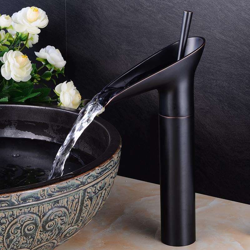Huck - Waterfall antik håndvaskarmatur til badeværelset messing håndvaskarmatur - - house & garden - {{ product_tags }