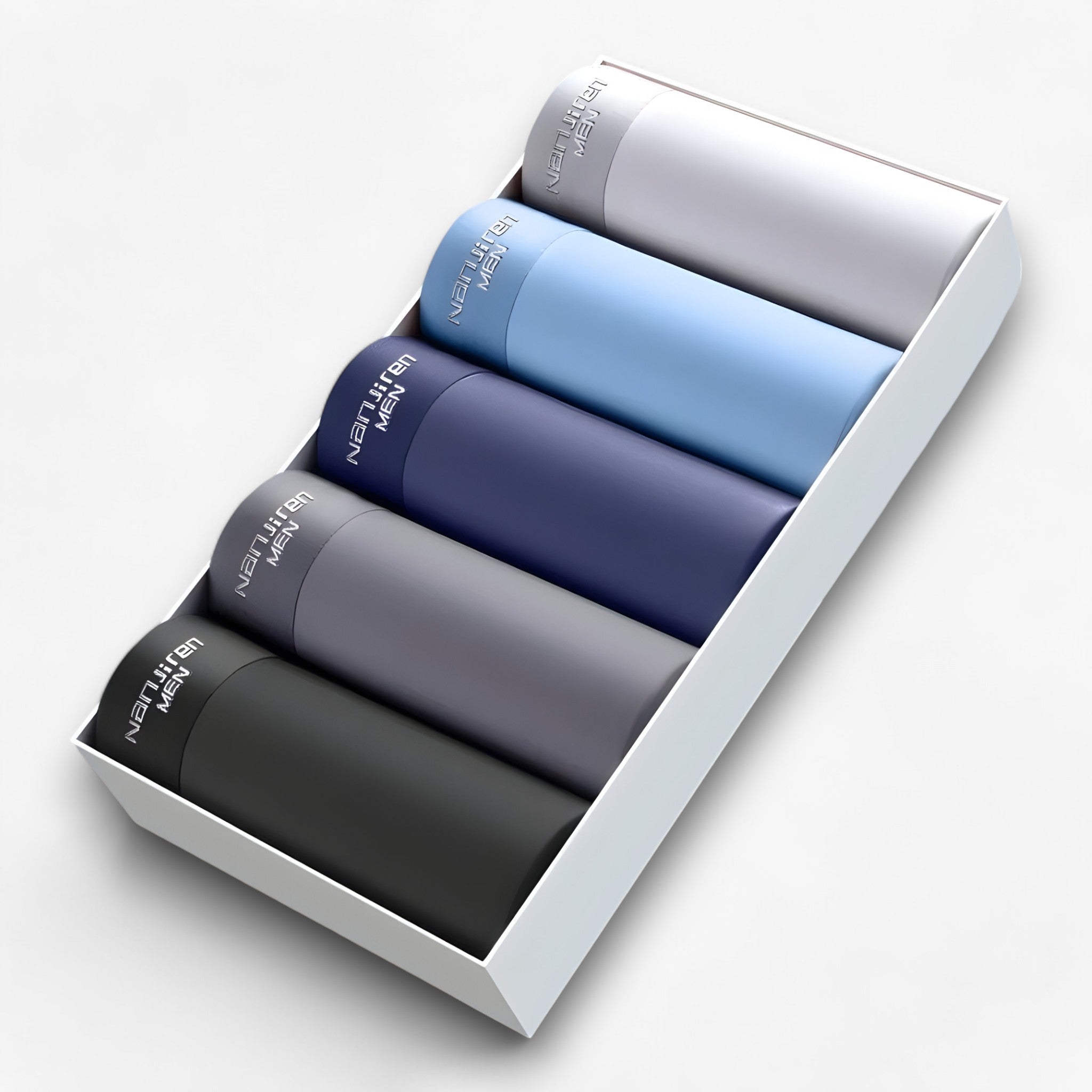 Leo | Herenslip - Åndbar og sømløs (5+5 gratis) - Sort-grå-blå-lys grå - Leo | Herenslip - Åndbar og sømløs (5+5 gratis)- €25 - {{ product_tags }