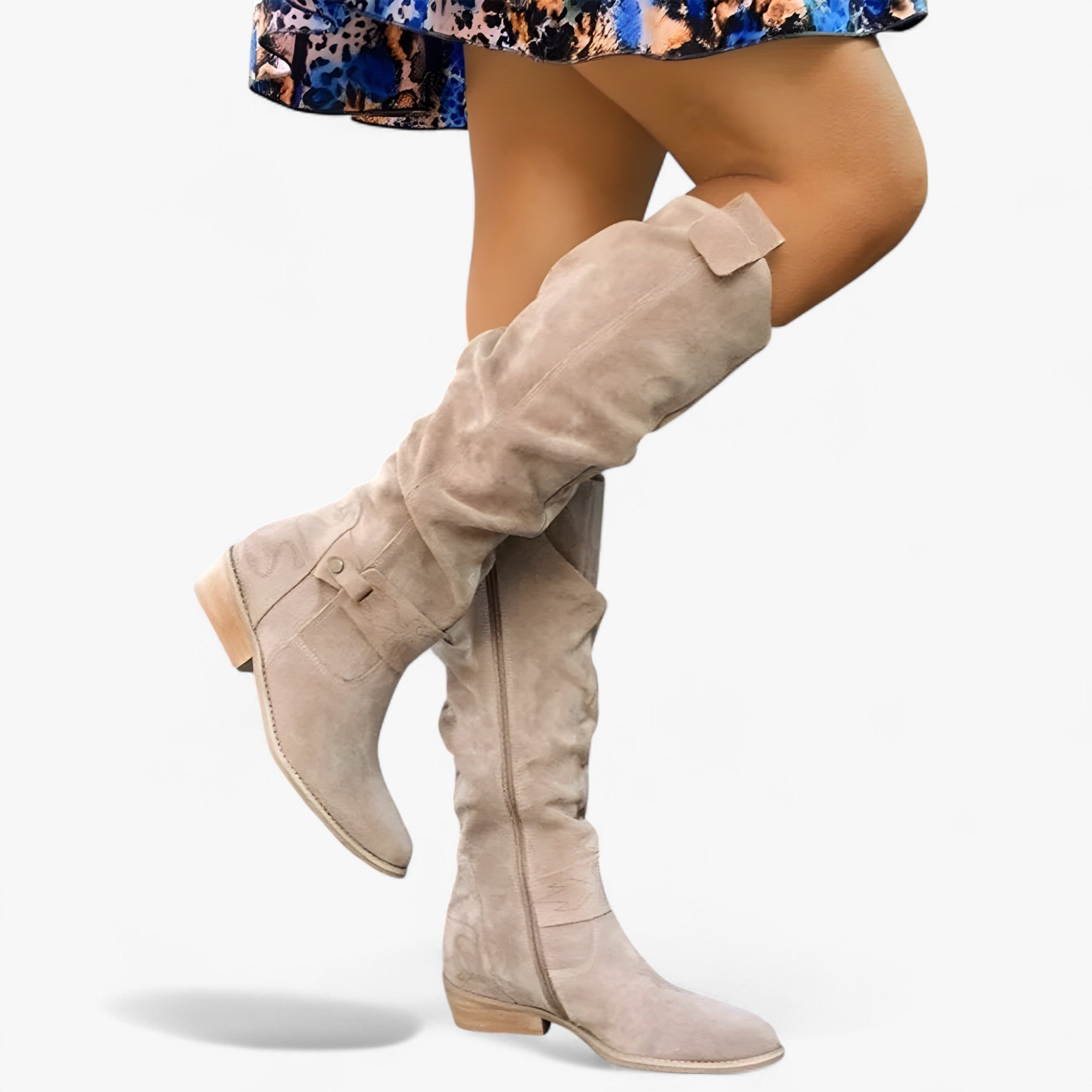 Jianna | Støvler i ruskind - Beige - shoes - {{ product_tags }