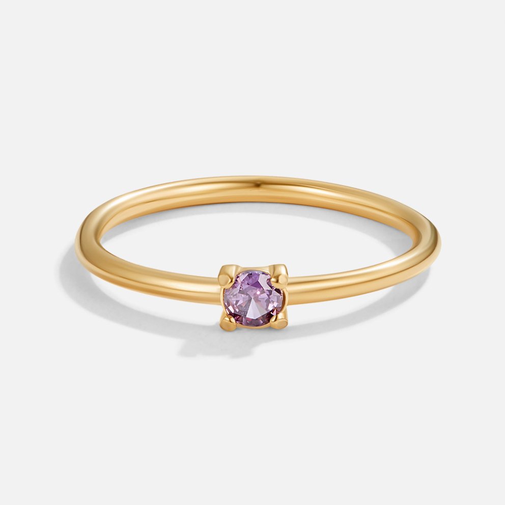 Fødselssten 18K ring - Februar - Ametyst - watches - {{ product_tags }