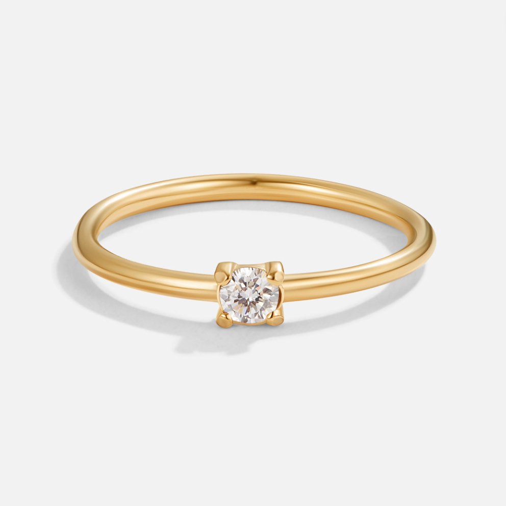 Fødselssten 18K ring - April - Diamant - watches - {{ product_tags }
