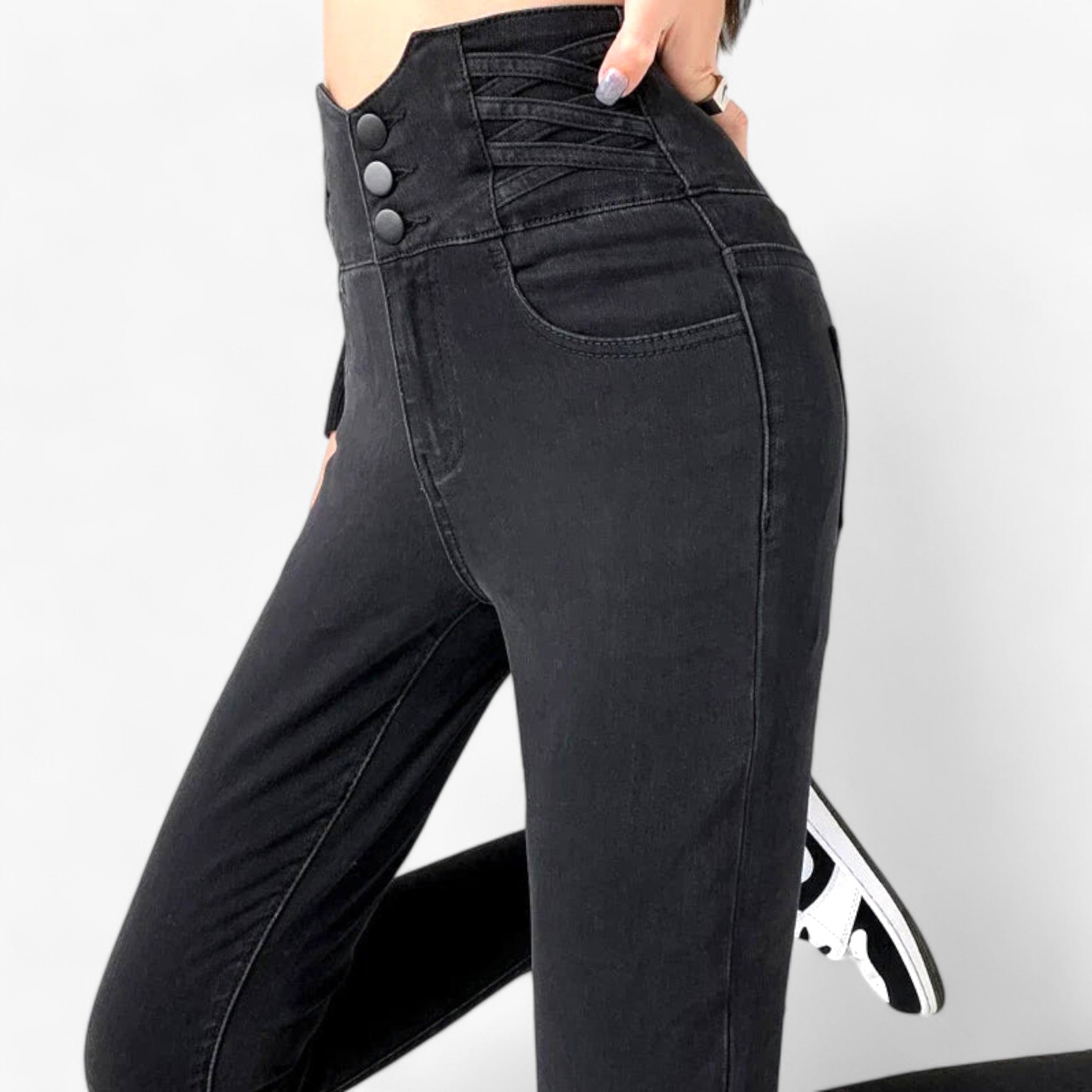 Nina | Skinny Pencil Jeans - Slim stretch for en flatterende pasform - - Nina | Skinny Pencil Jeans - Slim stretch for en flatterende pasform - €25 - {{ product_tags }