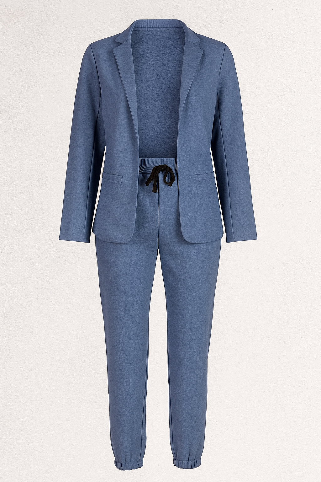 Amelie | Damen Blazer-Set med joggingbukser - Blå - Amelie | Damen Blazer-Set med joggingbukser- €25 - {{ product_tags }