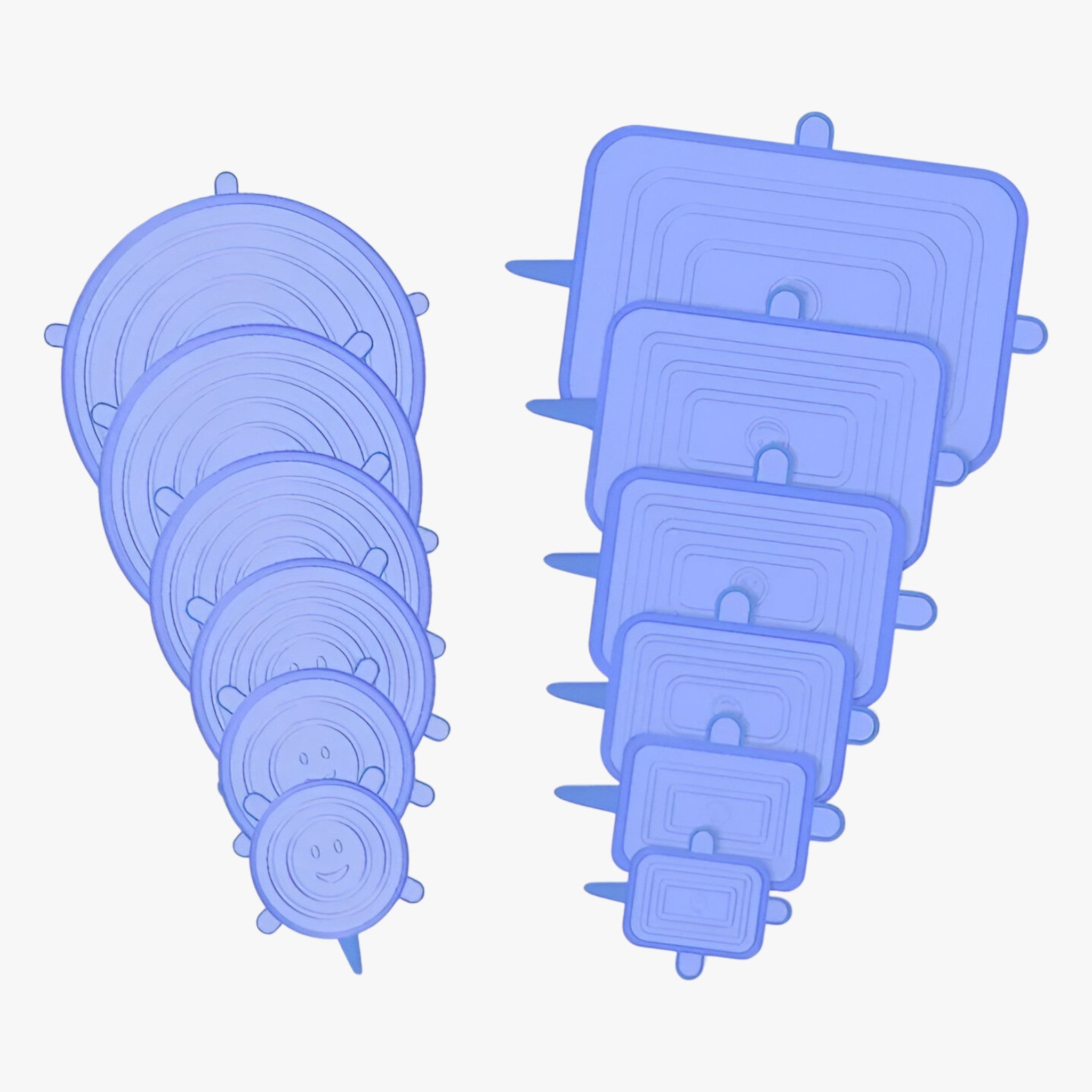 12 stk Silikone Dæk | Bæredygtige, genanvendelige maddække - Blå SÆT - house & garden - {{ product_tags }