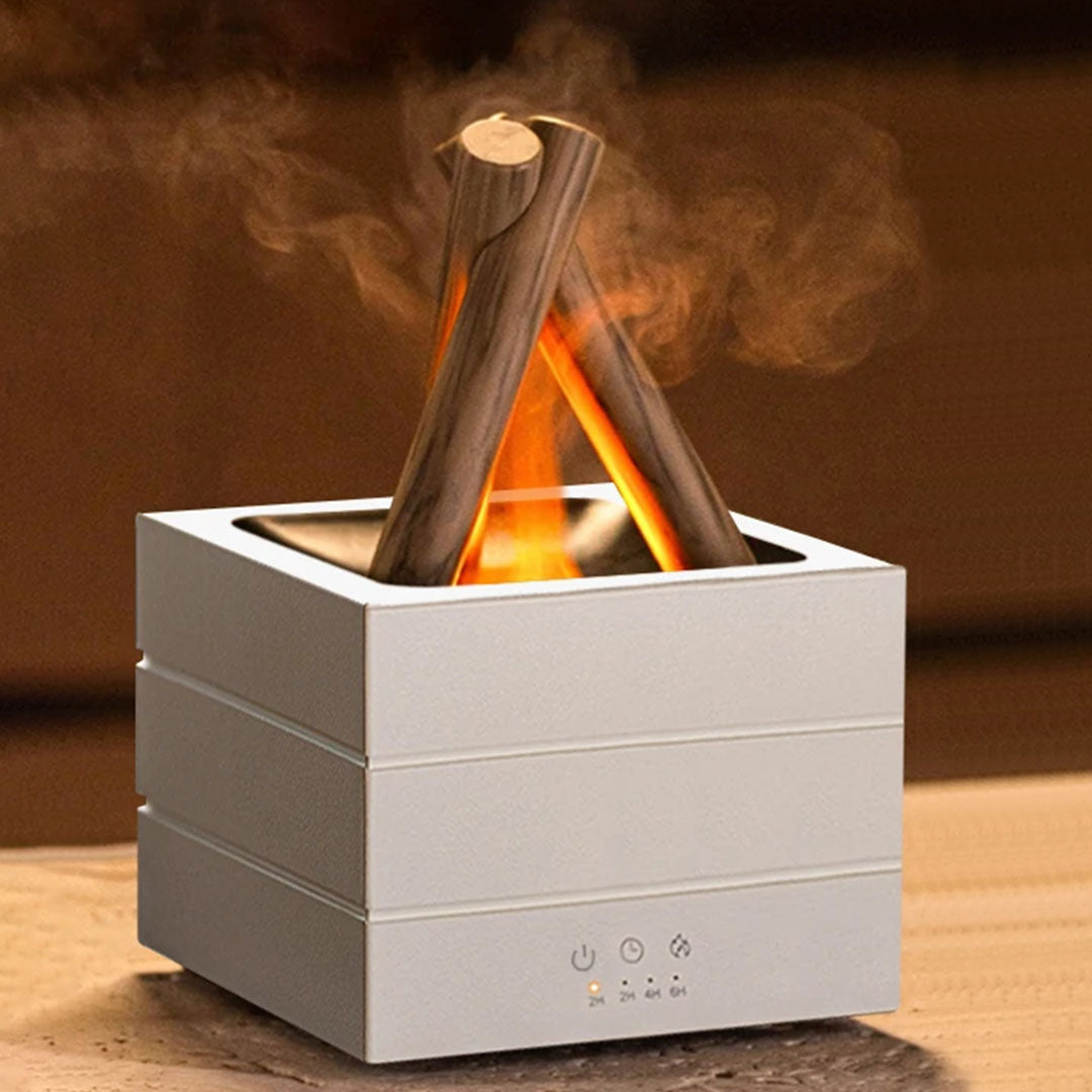 Bålild Duftspreder - Flammeeffekt Aromadiffuser - Hvid - Home Decor - {{ product_tags }