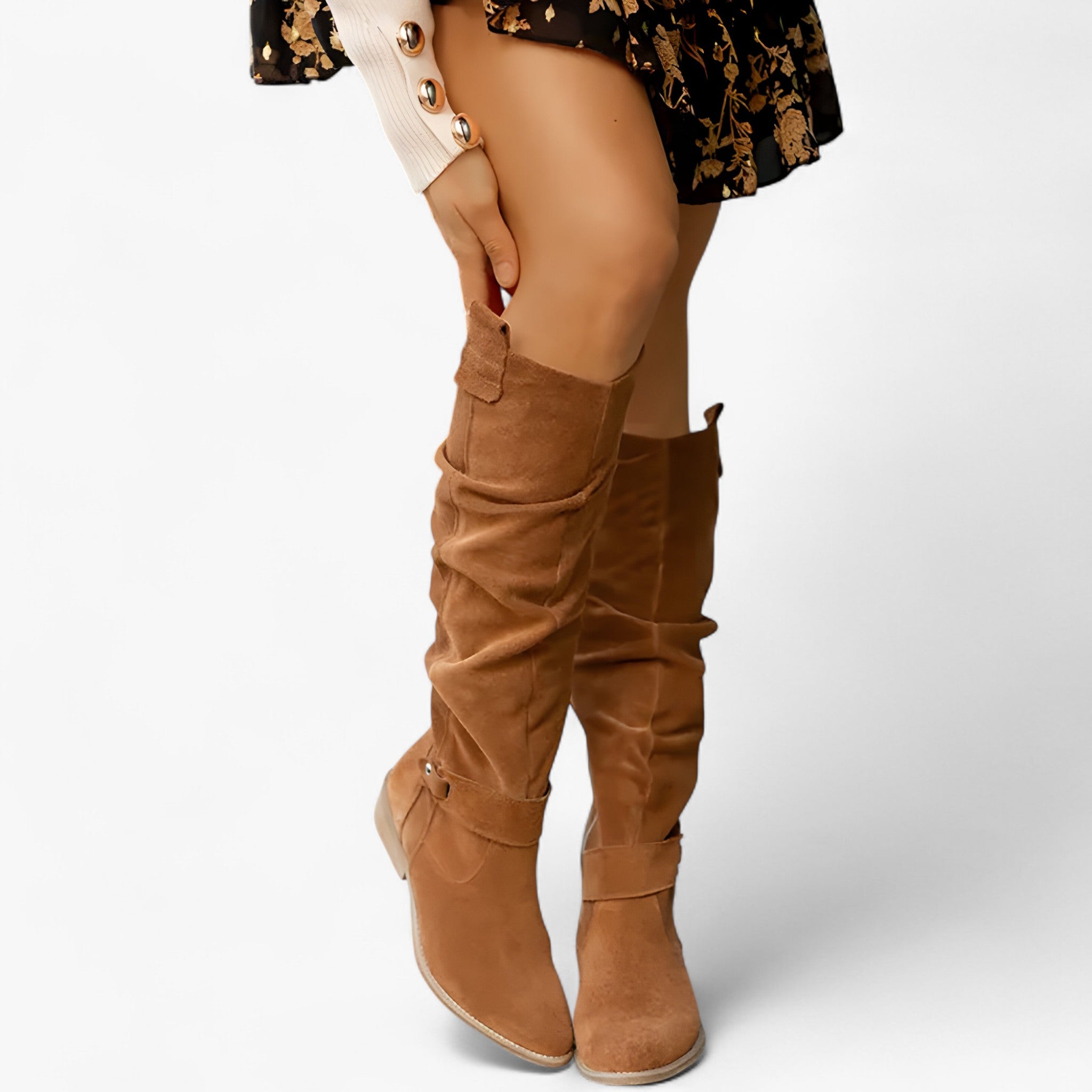 Jianna | Støvler i ruskind - Brun - shoes - {{ product_tags }