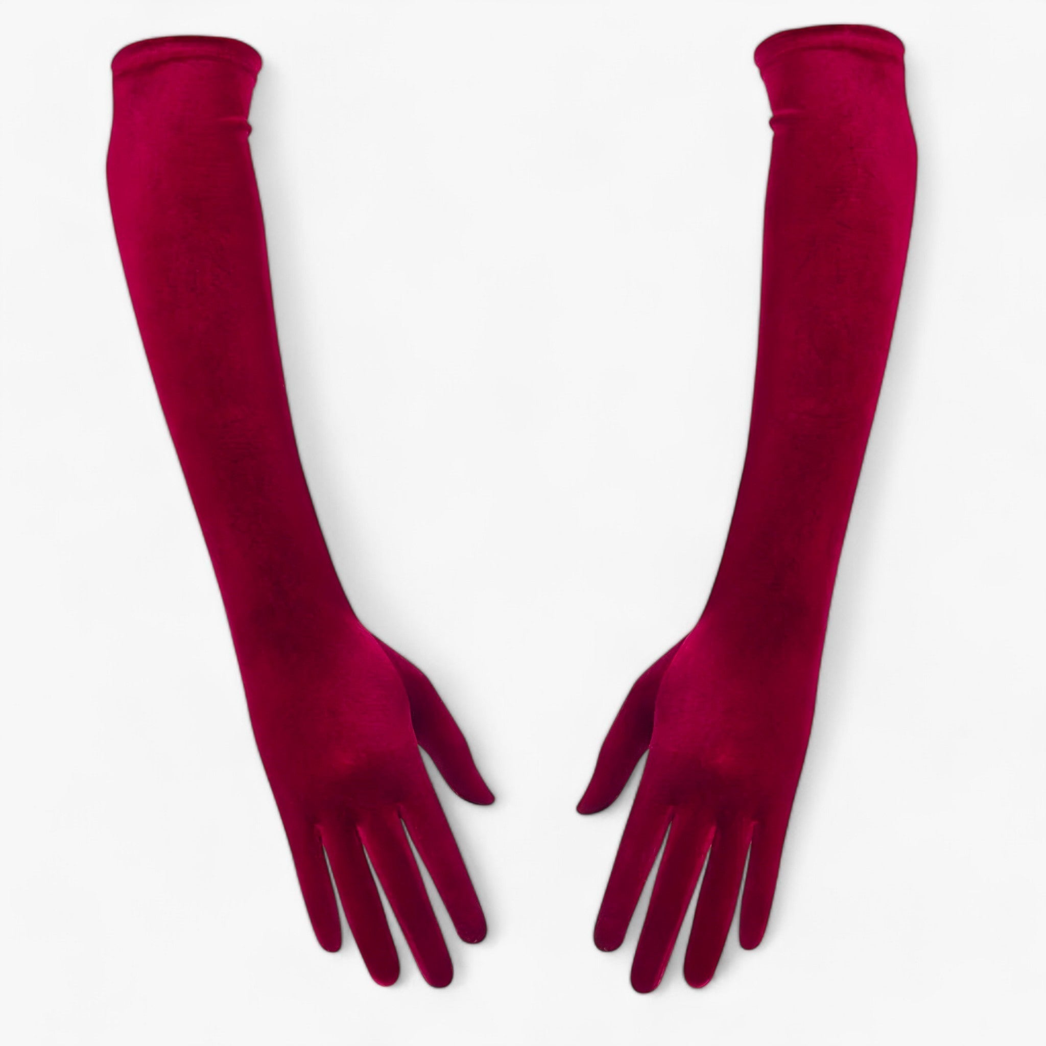 Lily | Fløjlshandsker til kvinder - Elegant retrostil og varme - Bordeaux 53cm En størrelse - Lily | Fløjlshandsker til kvinder - Elegant retrostil og varme- €25 - {{ product_tags }