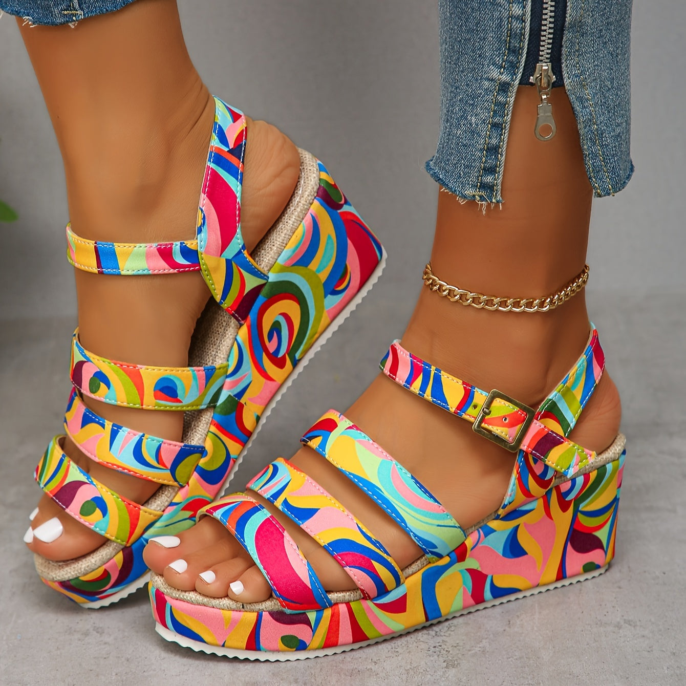 Selora | Platform ankelremsandaler