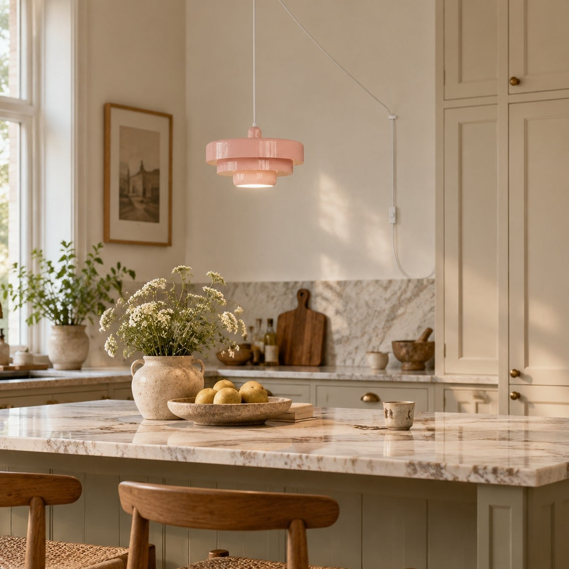 Retro Bauhaus Stikkontakt Pendellampe - Multi Farve - - Home Decor - {{ product_tags }