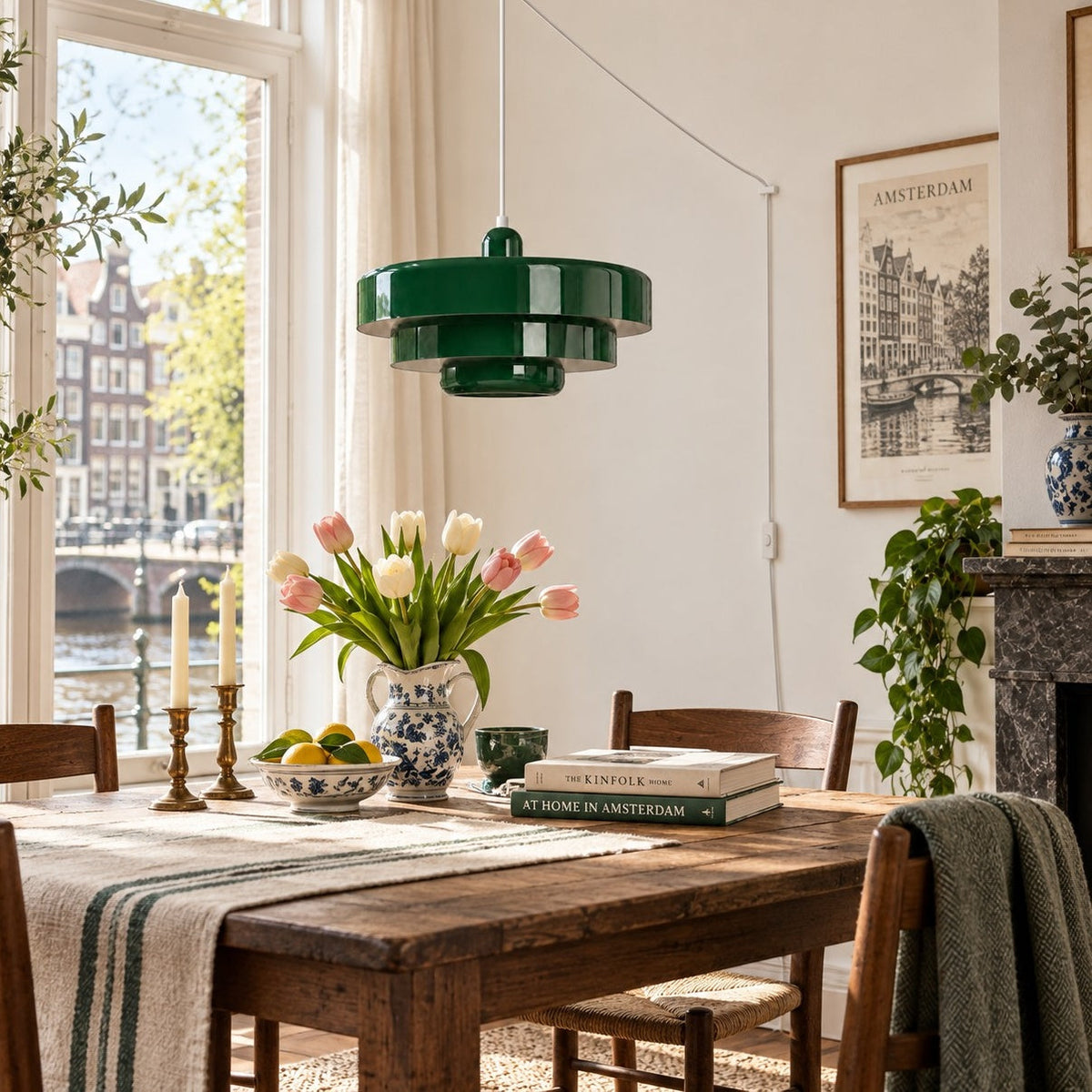 Retro Bauhaus Stikkontakt Pendellampe - Multi Farve - - Home Decor - {{ product_tags }