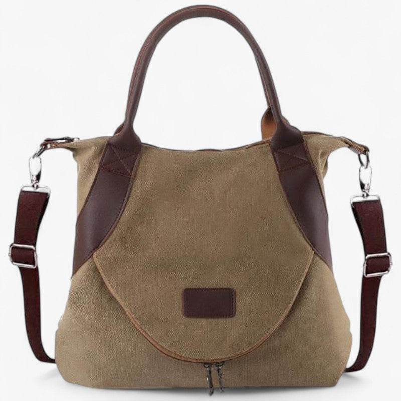 Stor lærredstaske med lomme - Kaffe - bags - {{ product_tags }