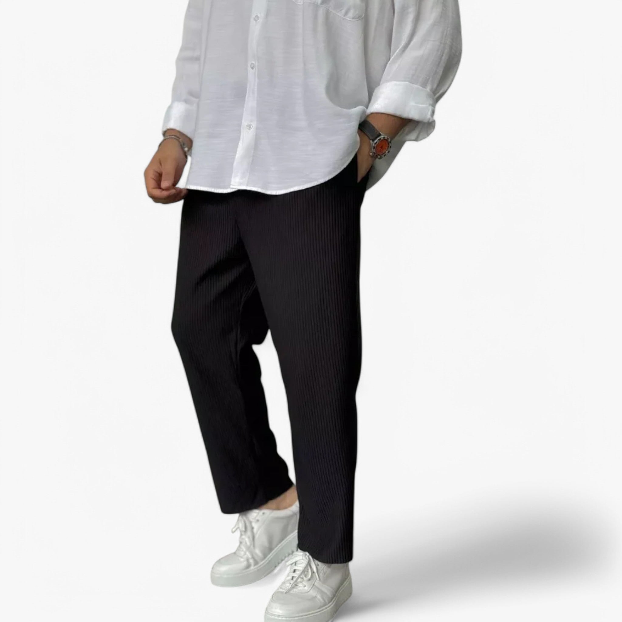 Quinn | Bløde Luksus Herrebukser - Sort - men's fashion - {{ product_tags }
