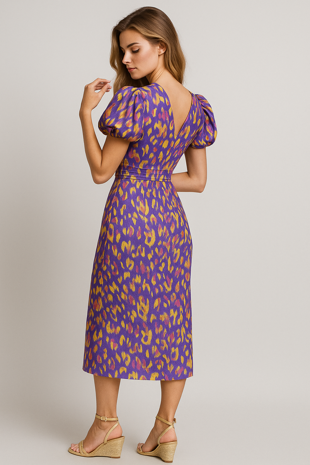 Emery – Elegant midi-kjole med puffærmer og blomsterprint til en chic sommer - - Emery – Elegant midi-kjole med puffærmer og blomsterprint til en chic sommer - €25 - {{ product_tags }