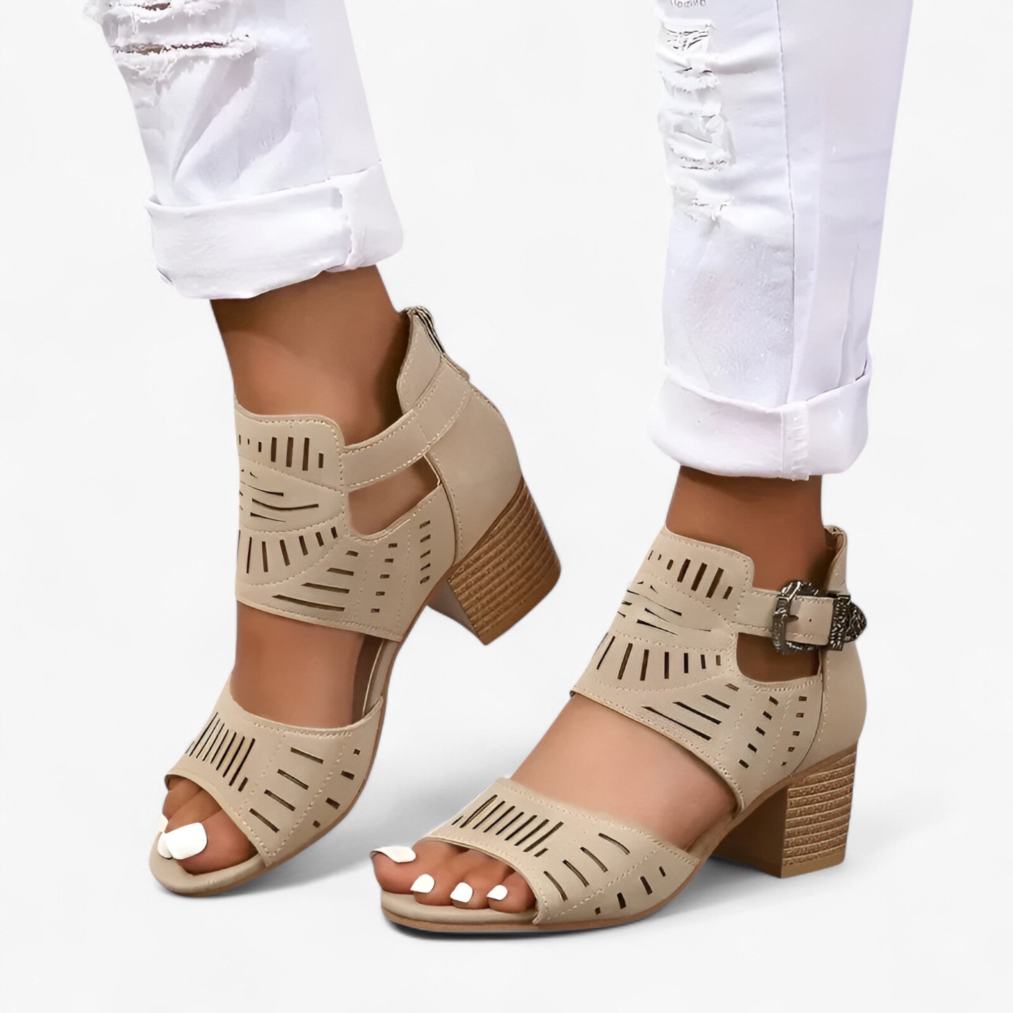 Sloane | Sandle i Velour - Elegant og Komfortabel Udseende - - women's fashion - {{ product_tags }