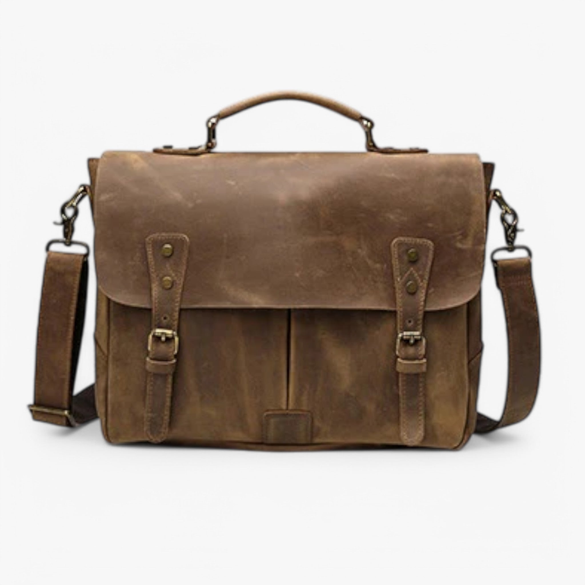 Matthew | Vintage læder skuldertaske - Lys brun - bags - {{ product_tags }