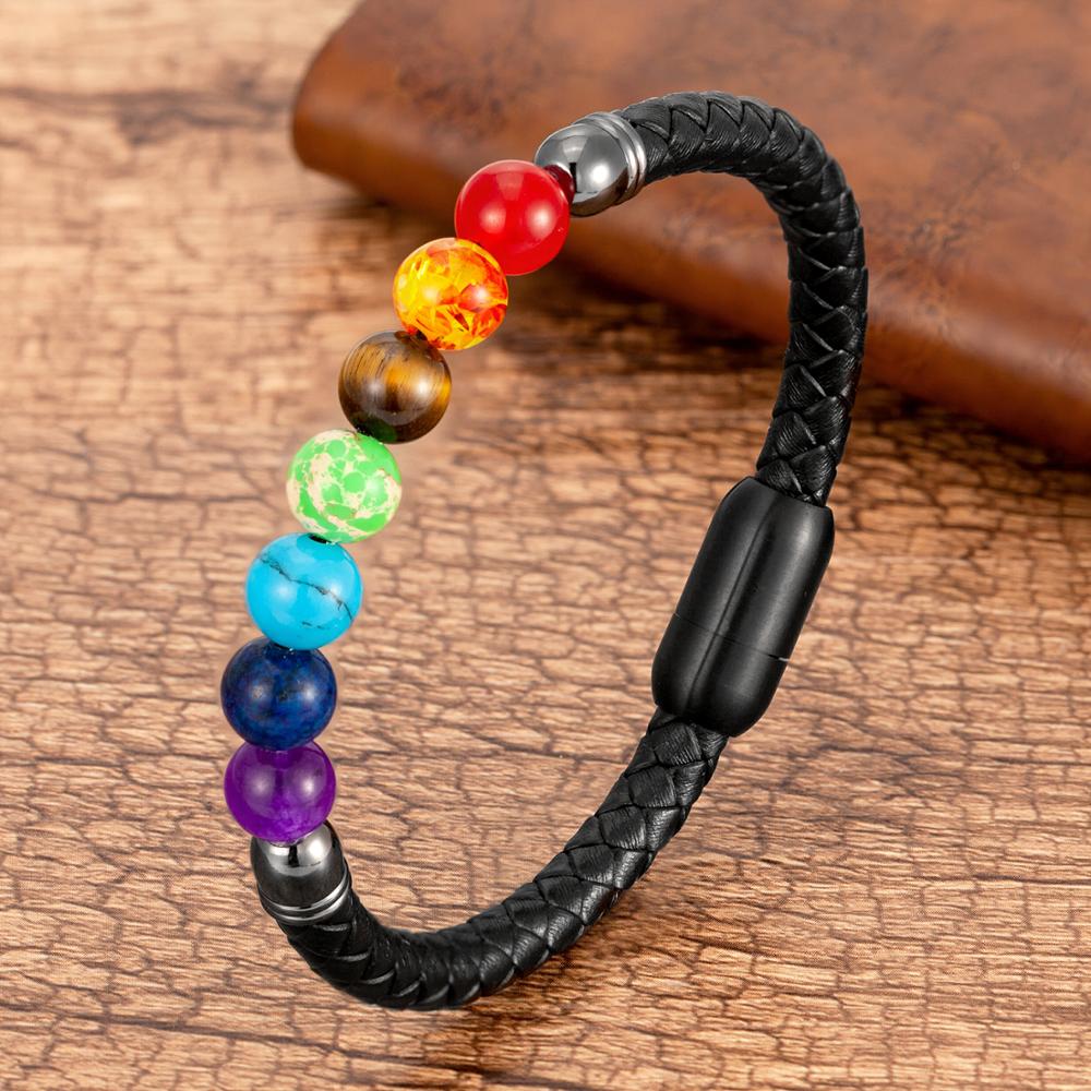 Chakra Connection-armbånd | Hold dine chakraer i balance! - Adskille Sort - other - {{ product_tags }