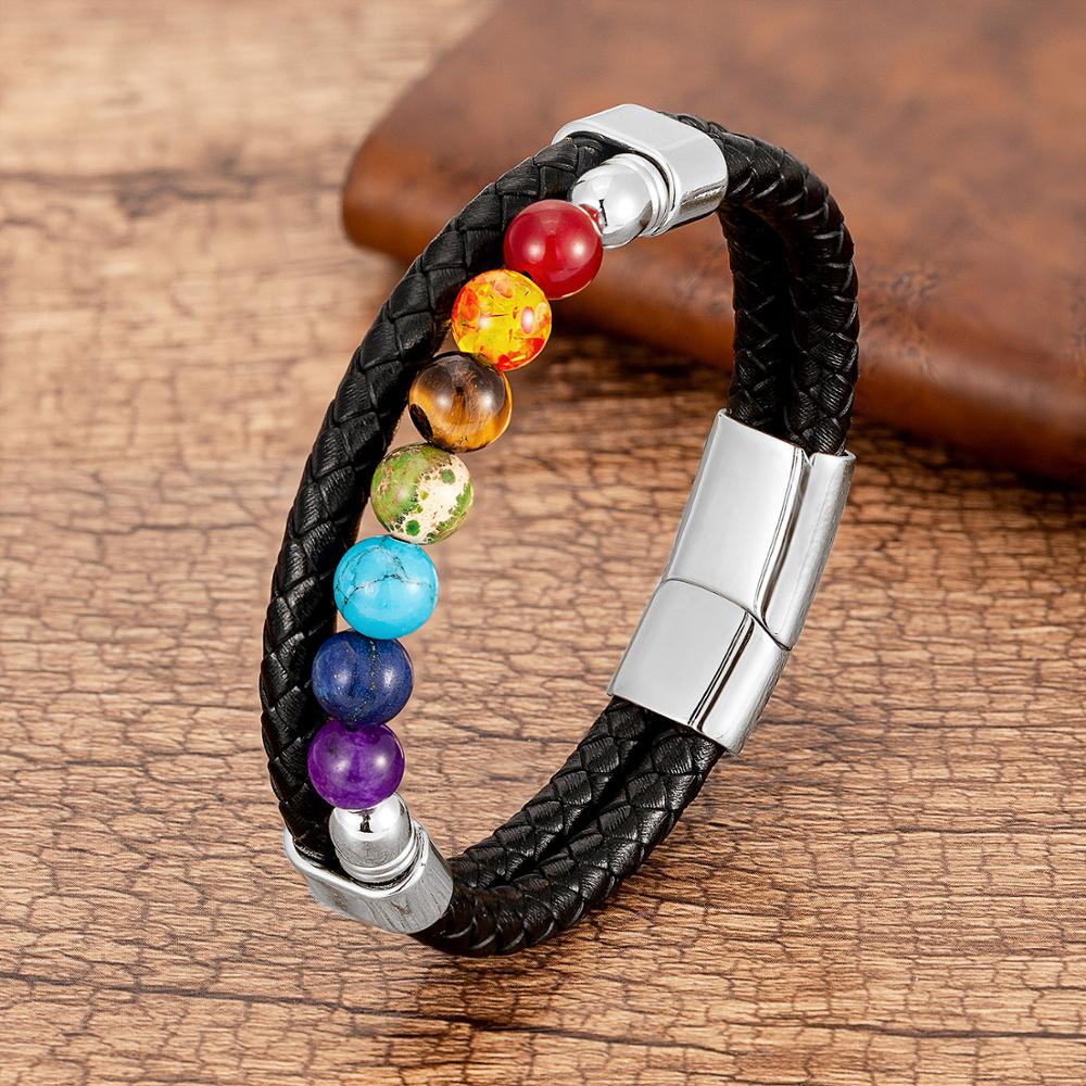 Chakra Connection-armbånd | Hold dine chakraer i balance! - Dobbelt Sølv - other - {{ product_tags }
