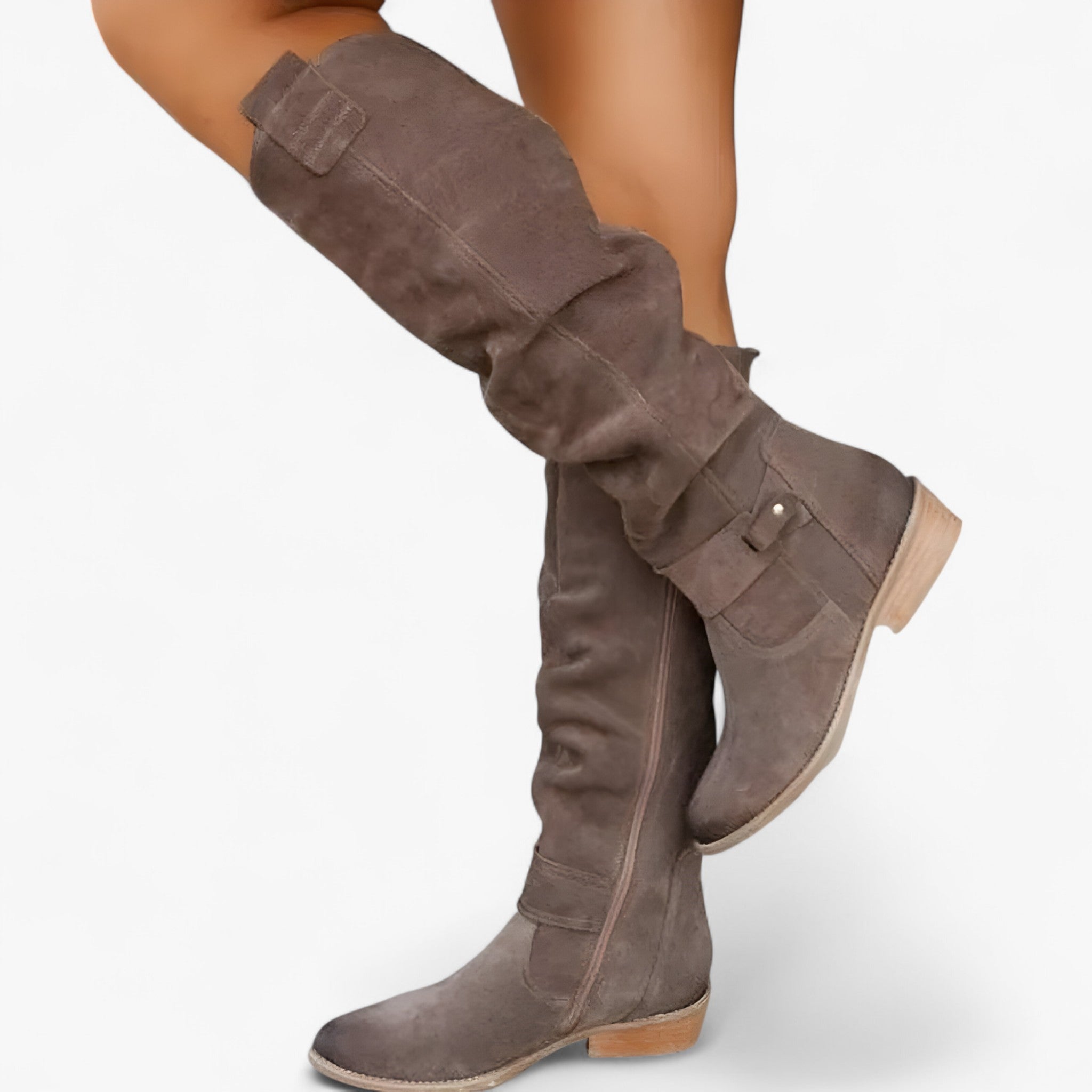 Jianna | Støvler i ruskind - Kaffebrun - shoes - {{ product_tags }