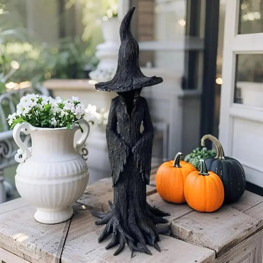 Hekse-havefigur - Håndlavet Harpiks Vogterfigur