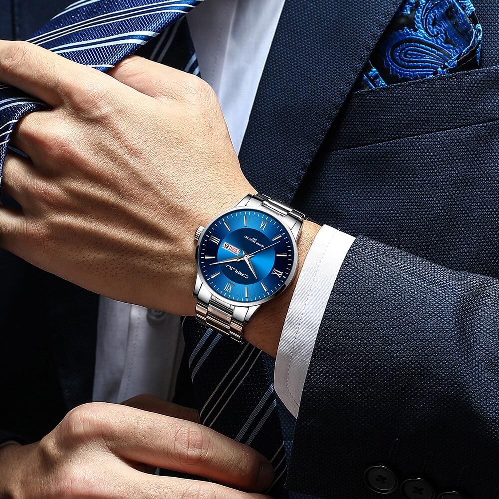 Alma | Herrer sportsur sort - Vandtæt silikonekronograf med dato og stopur - - watches - {{ product_tags }