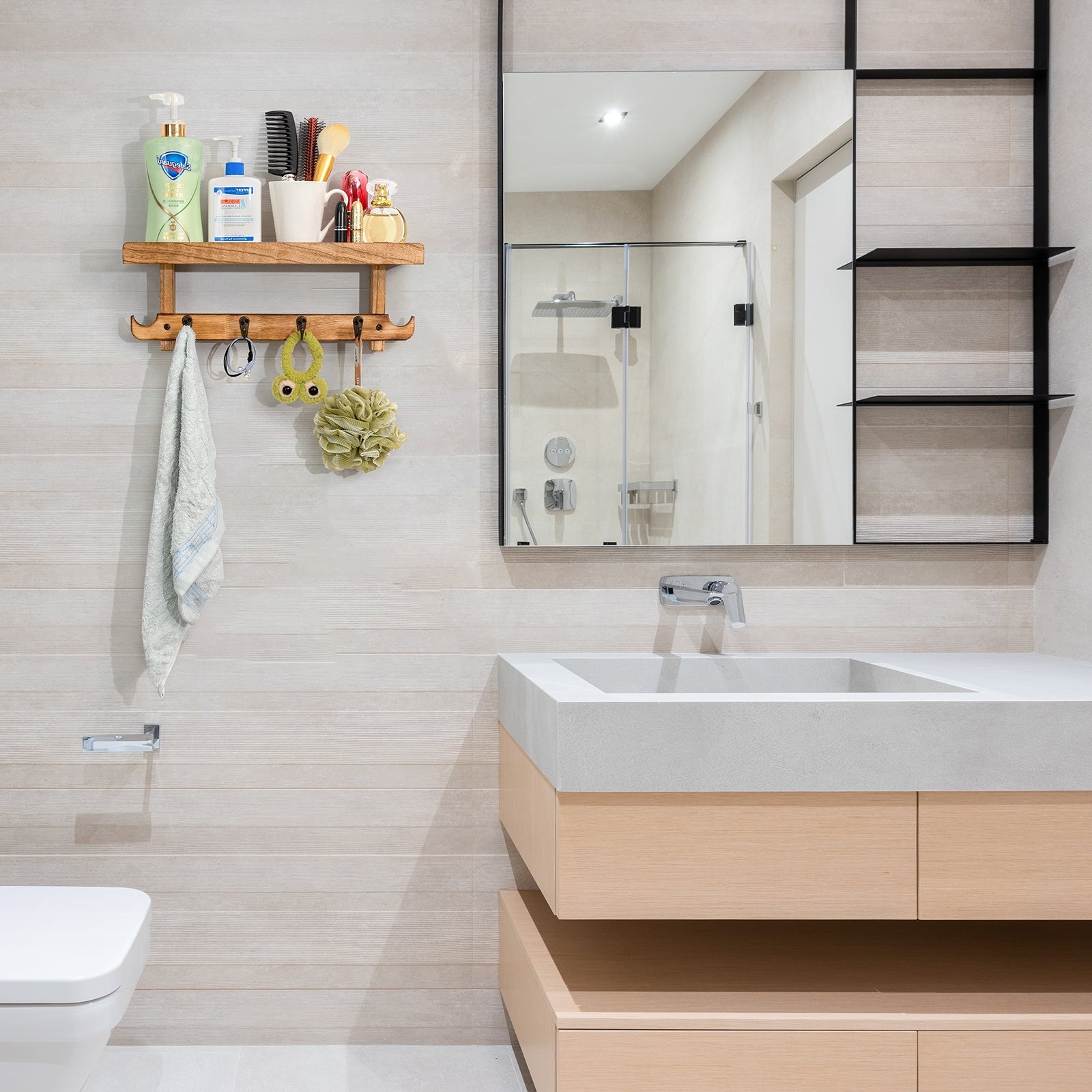 Benny | Væghængt klædestativ med hylde - - house & garden - {{ product_tags }