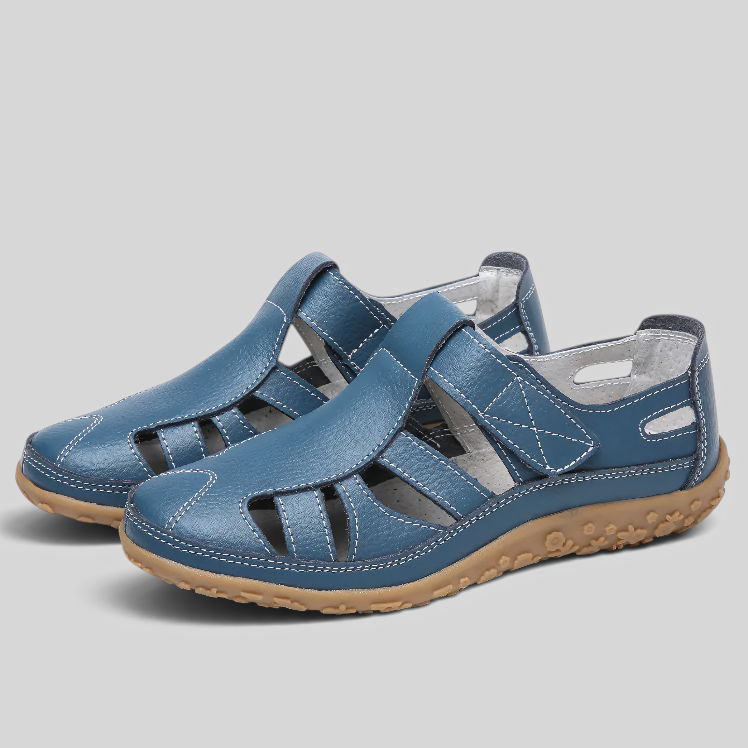 Damesandaler - Ortopædiske, skridsikre og komfortable - Blå - image_ai - {{ product_tags }