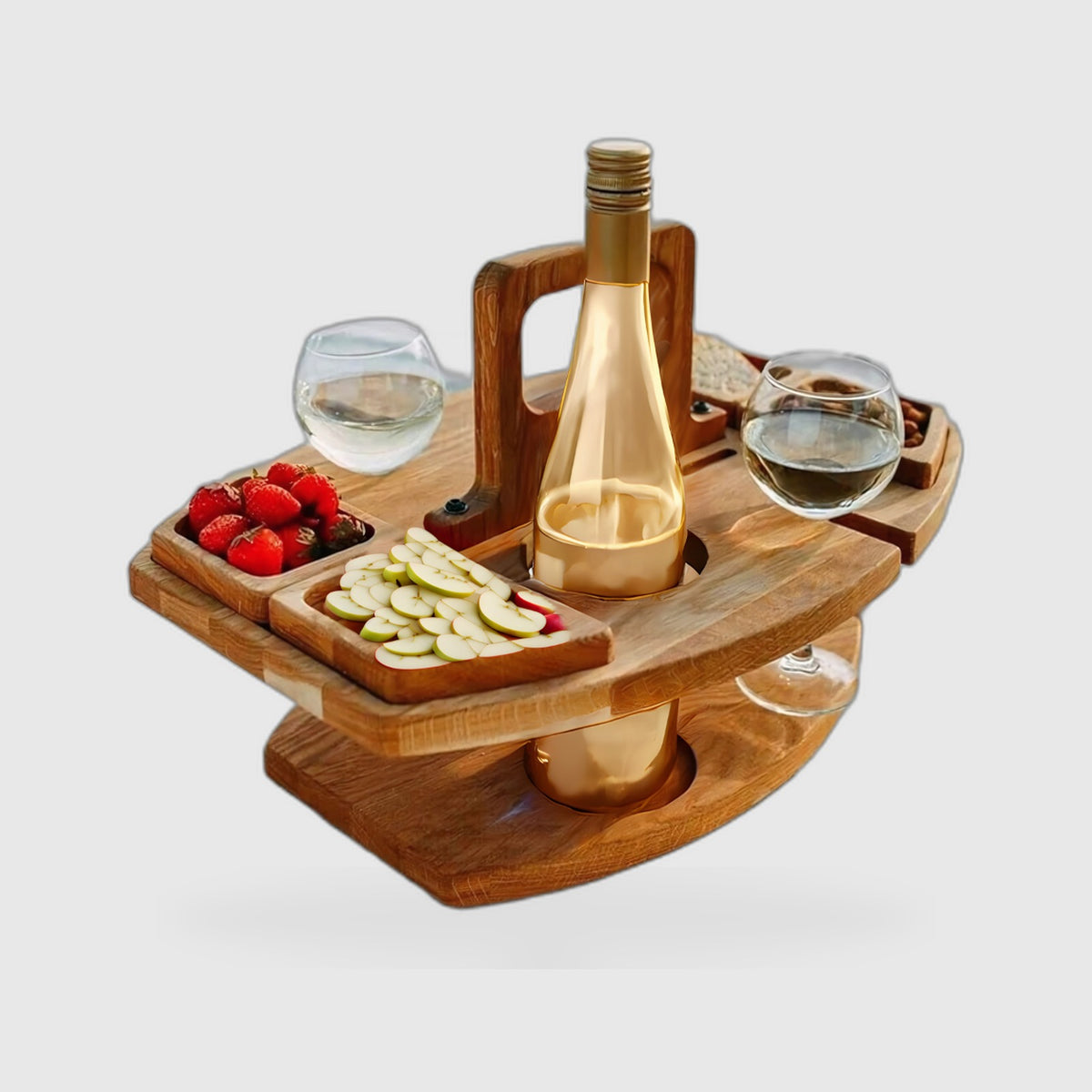 Kompakt Sammenklappeligt Picnicbord i Træ