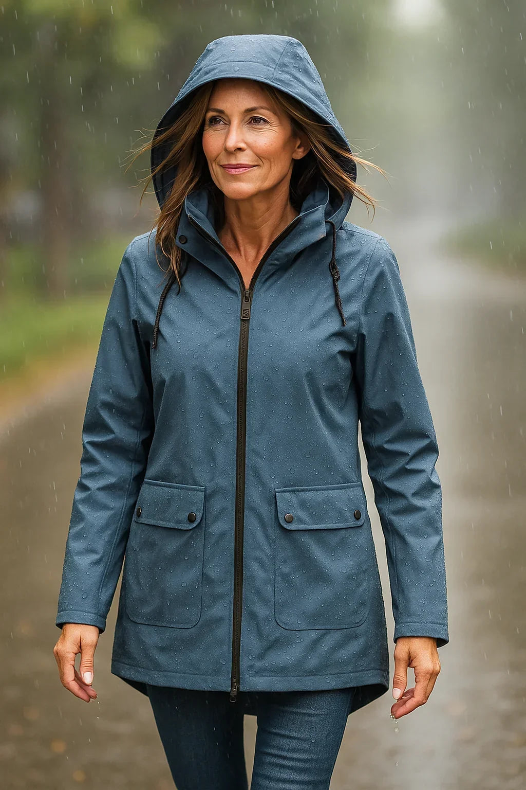 Dame Parka med Snoerebaand-Haette - - Coat - {{ product_tags }